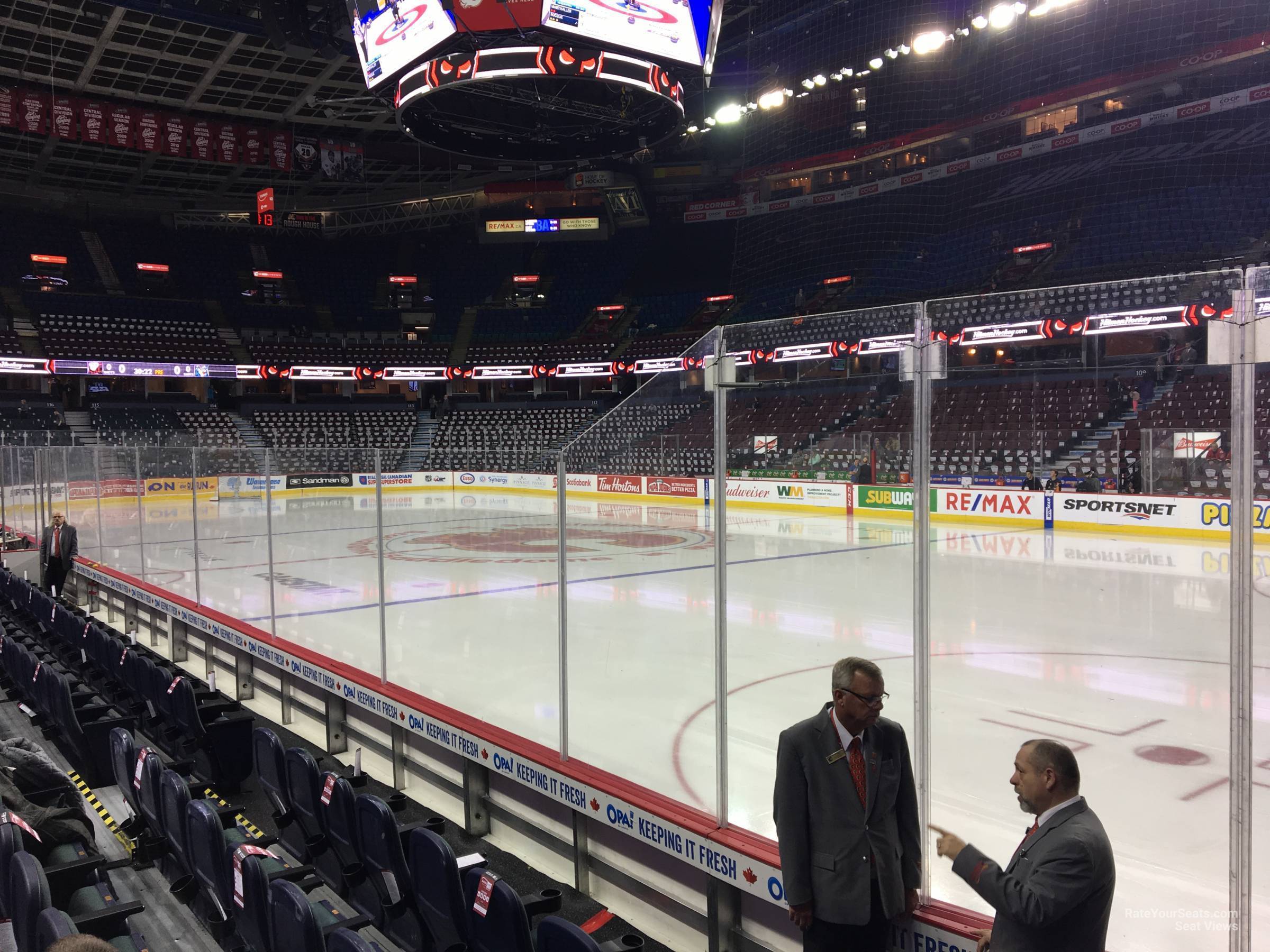 section 101, row 5 seat view  for hockey - scotiabank saddledome