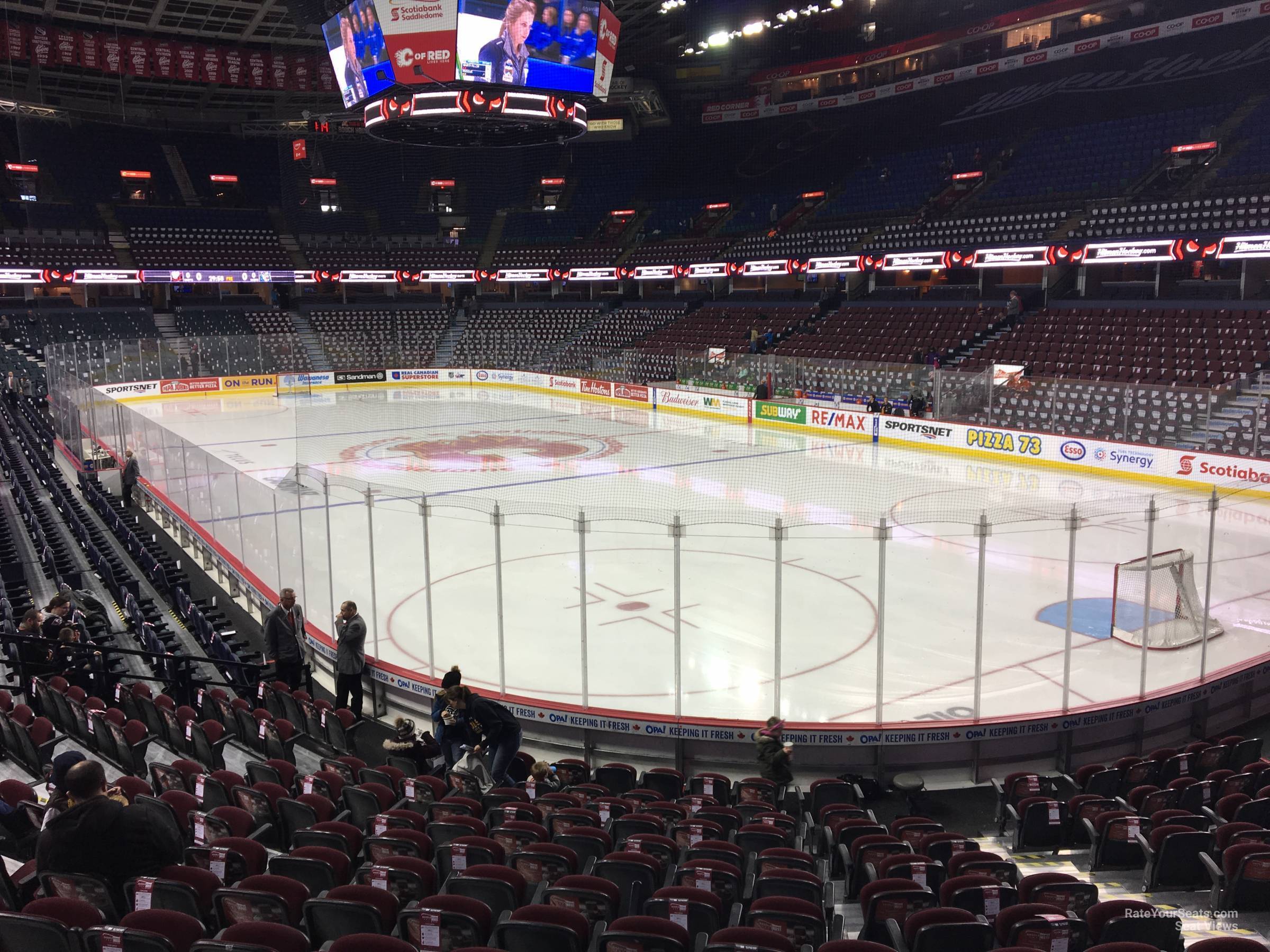 section 102, row 12 seat view  for hockey - scotiabank saddledome