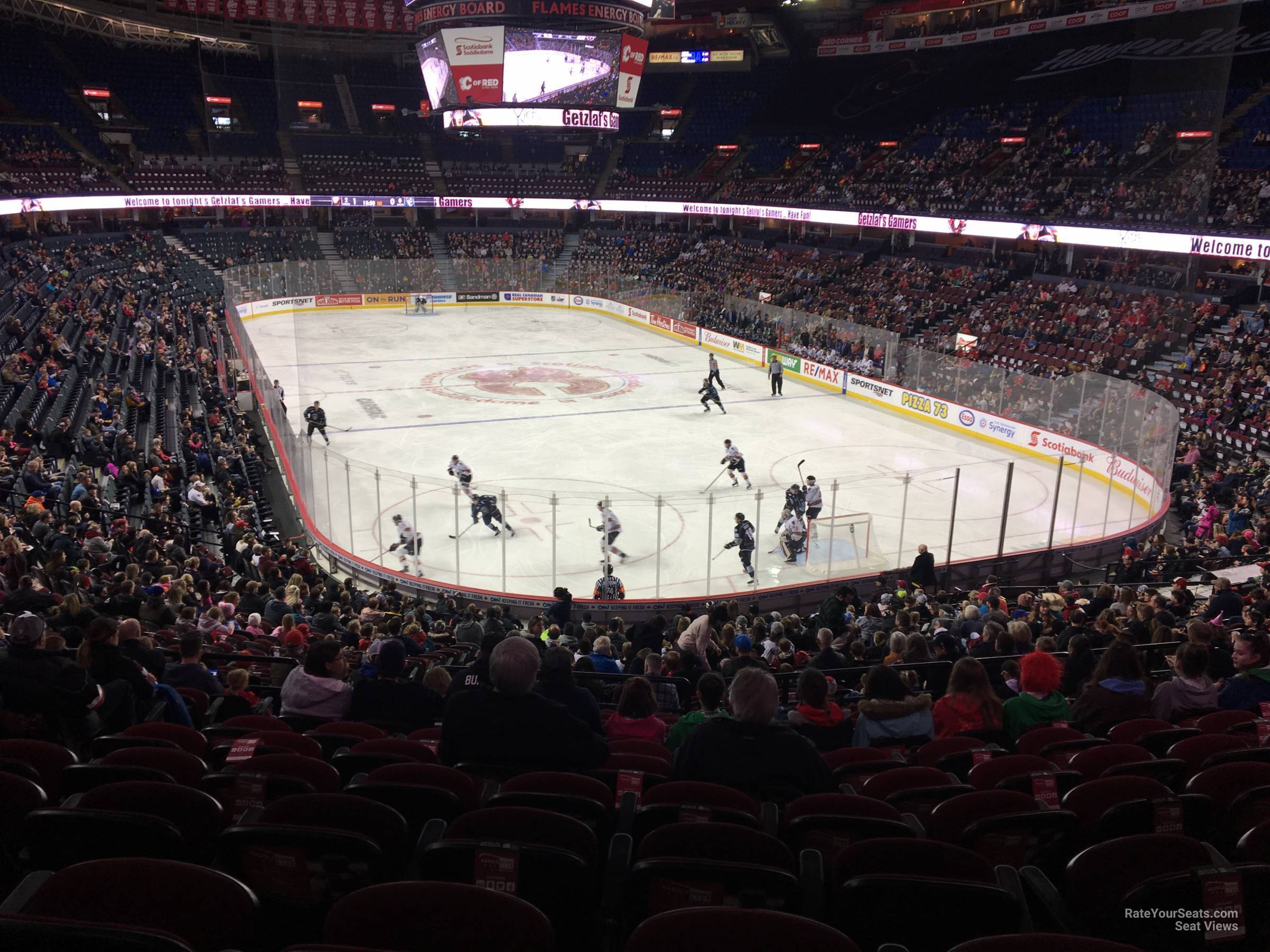 section 102, row 24 seat view  for hockey - scotiabank saddledome