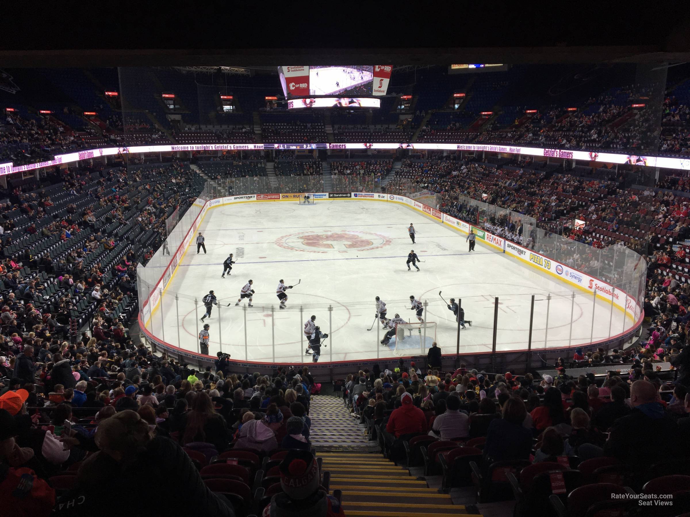 section 103, row 24 seat view  for hockey - scotiabank saddledome