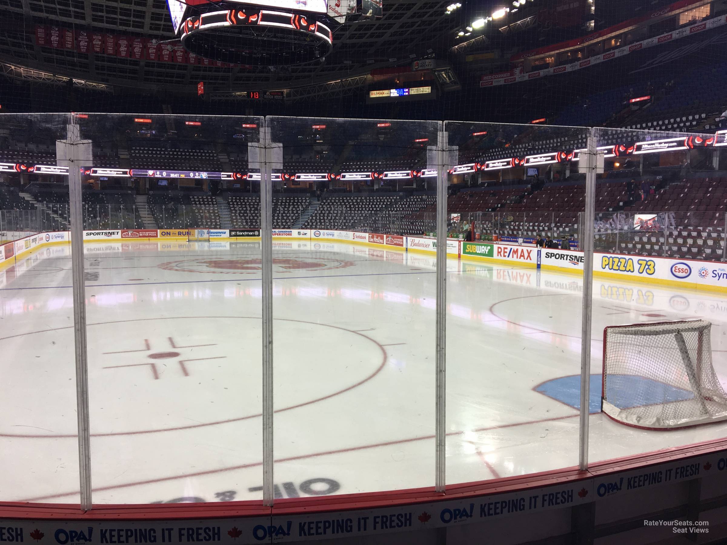 section 103, row 5 seat view  for hockey - scotiabank saddledome