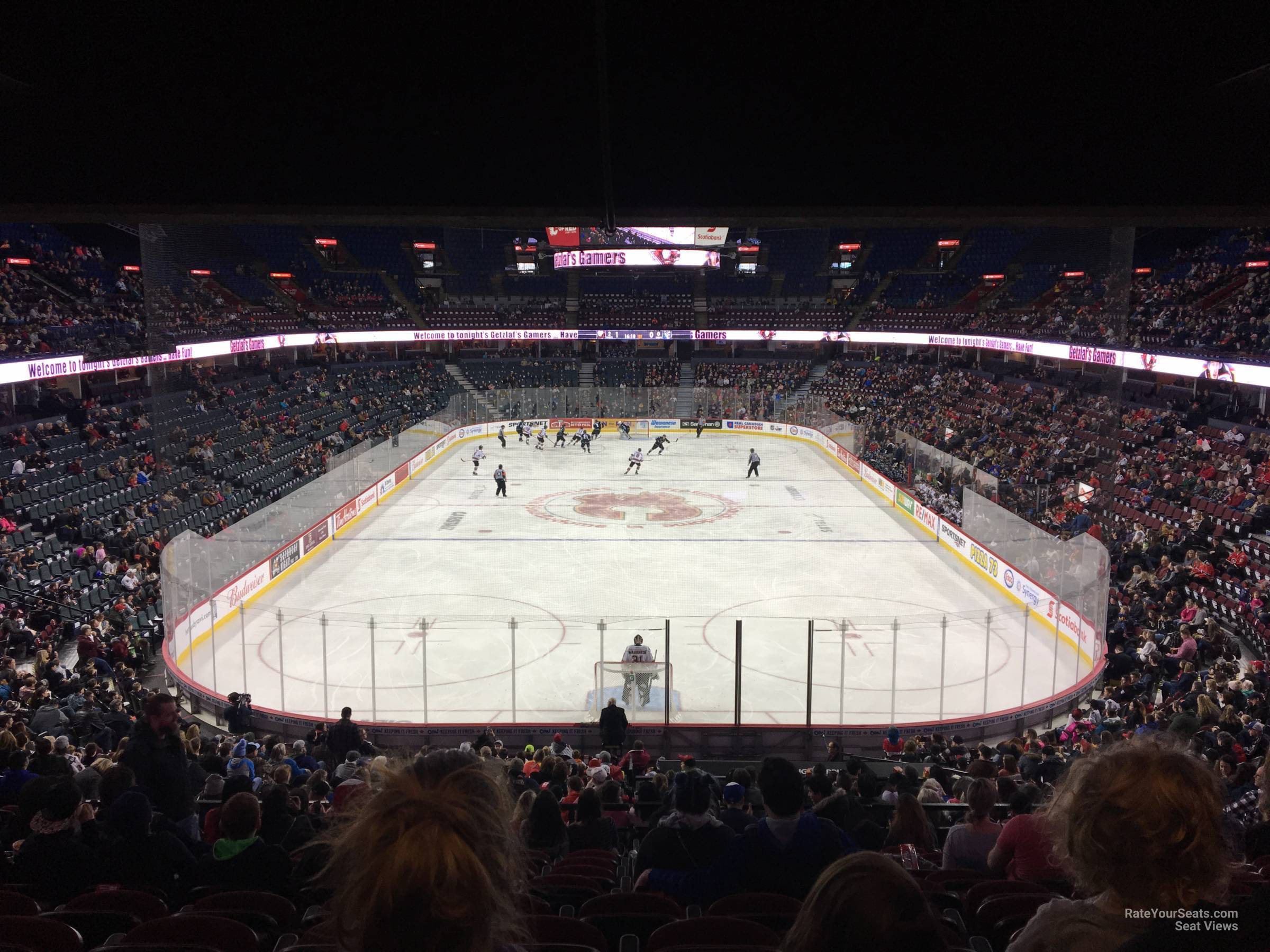 section 104, row 24 seat view  for hockey - scotiabank saddledome