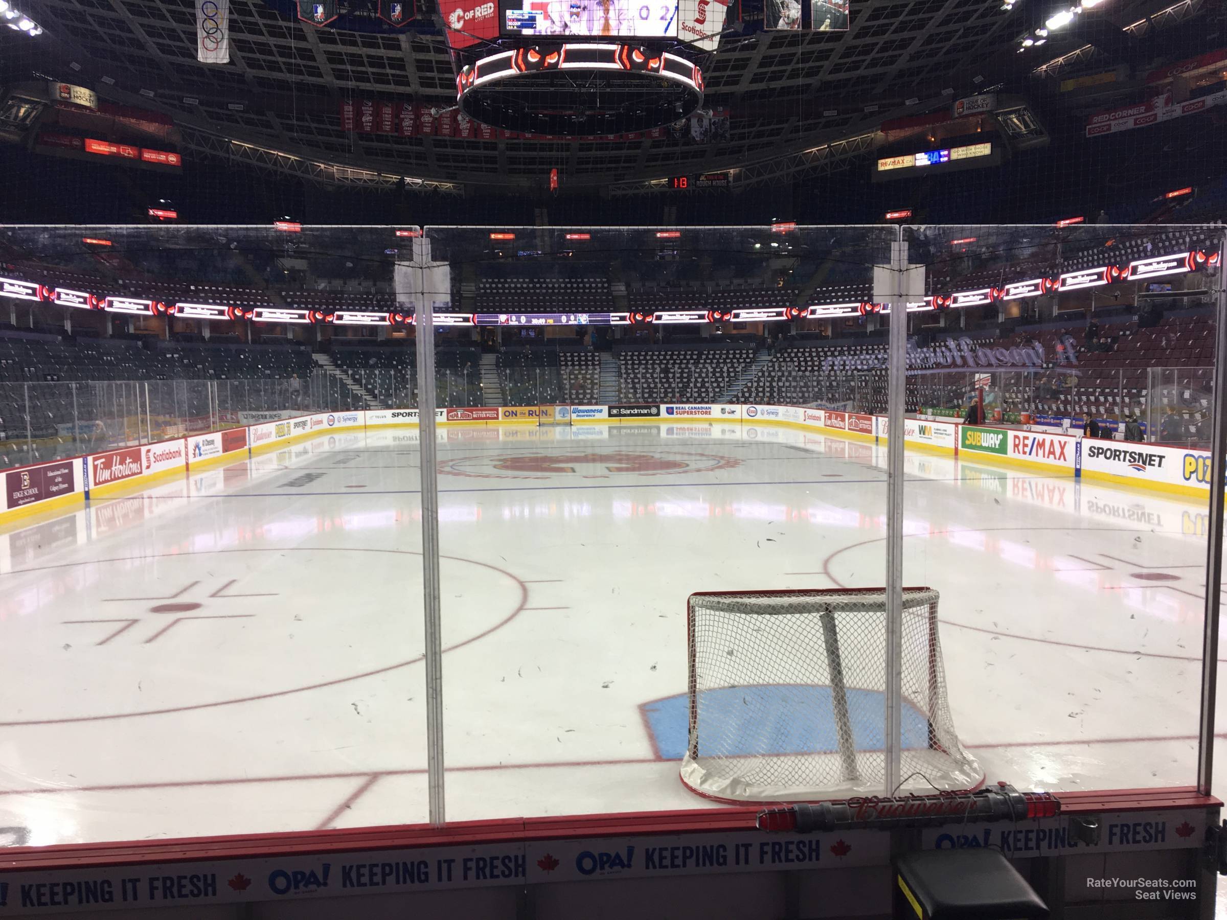 section 104, row 5 seat view  for hockey - scotiabank saddledome