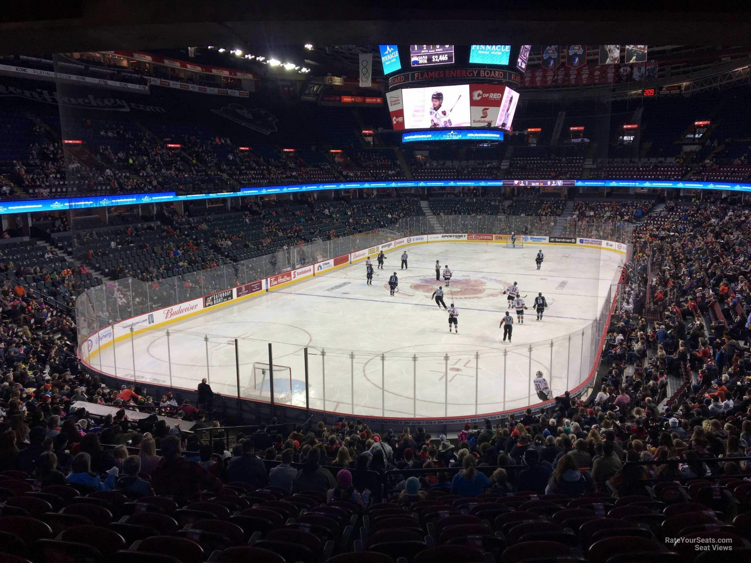 section 105, row 24 seat view  for hockey - scotiabank saddledome