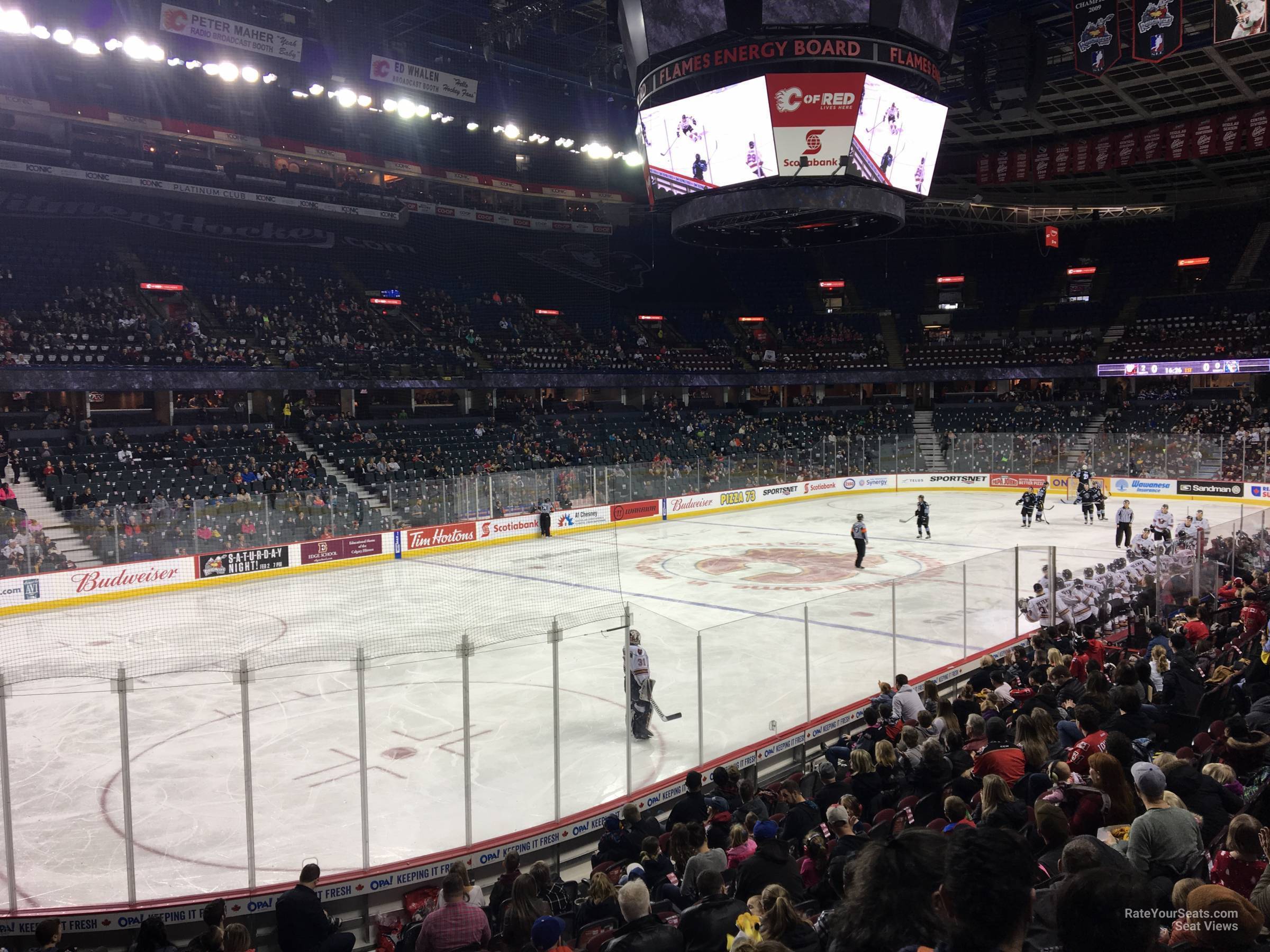 section 106, row 12 seat view  for hockey - scotiabank saddledome