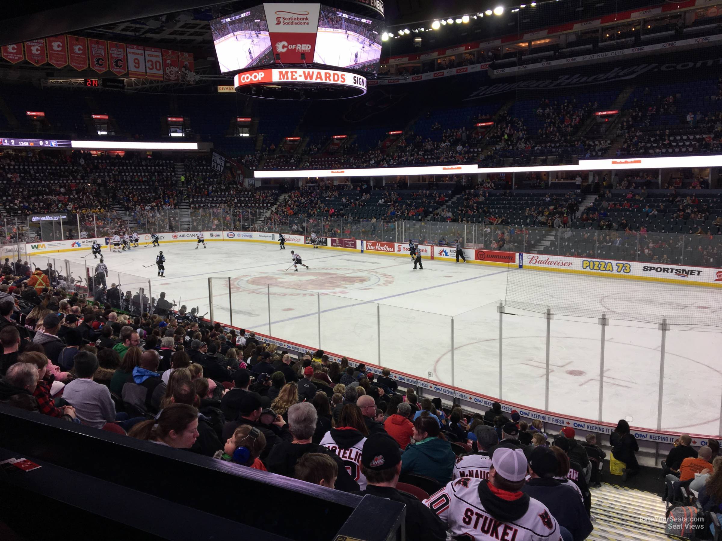 section 112, row 12 seat view  for hockey - scotiabank saddledome