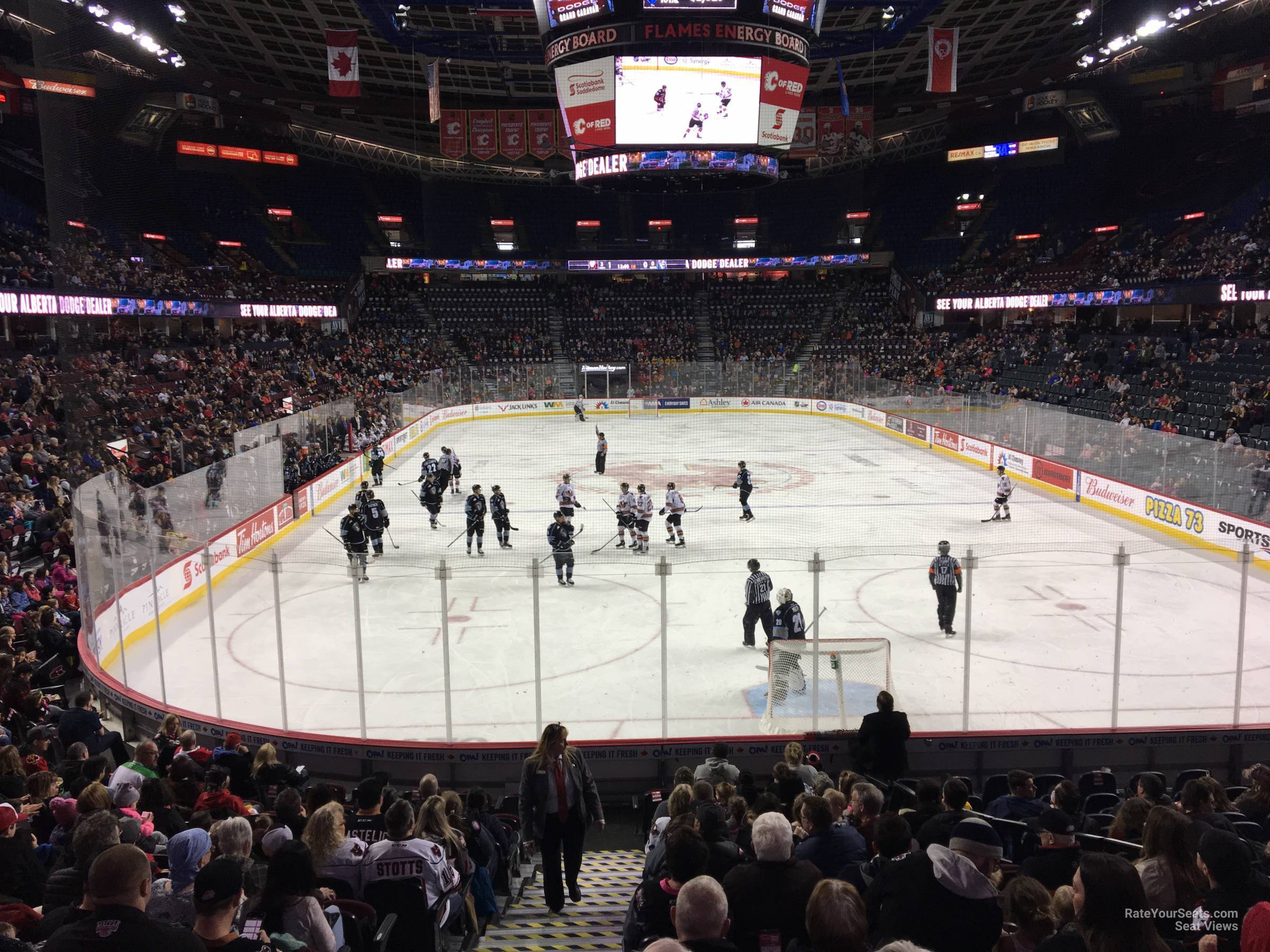 section 114, row 12 seat view  for hockey - scotiabank saddledome