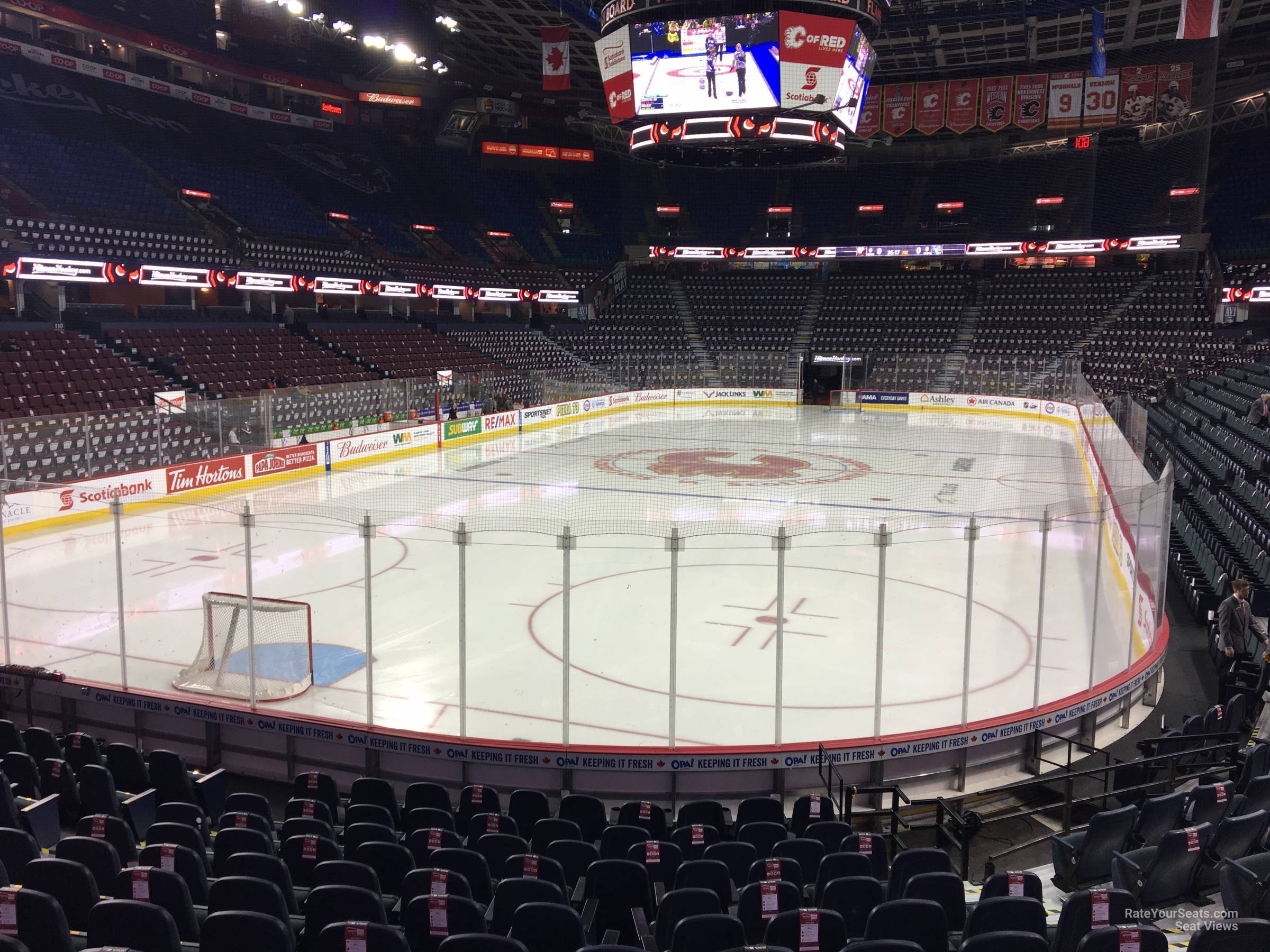 section 116, row 12 seat view  for hockey - scotiabank saddledome