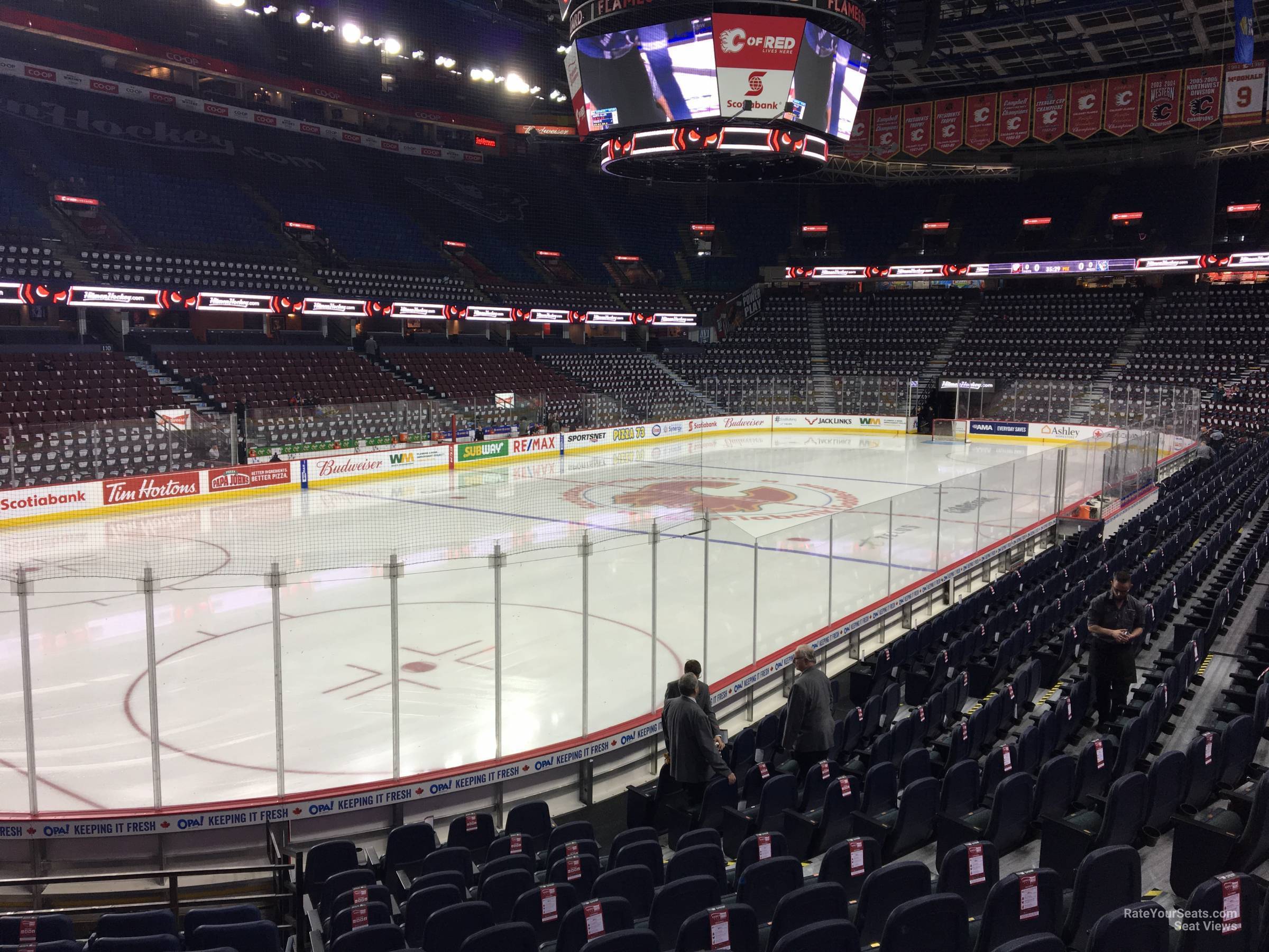 section 117, row 12 seat view  for hockey - scotiabank saddledome