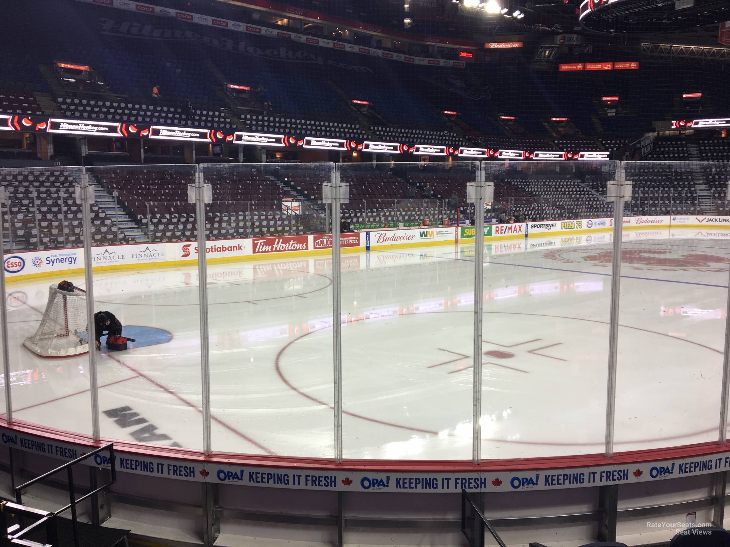 section 117, row 5 seat view  for hockey - scotiabank saddledome