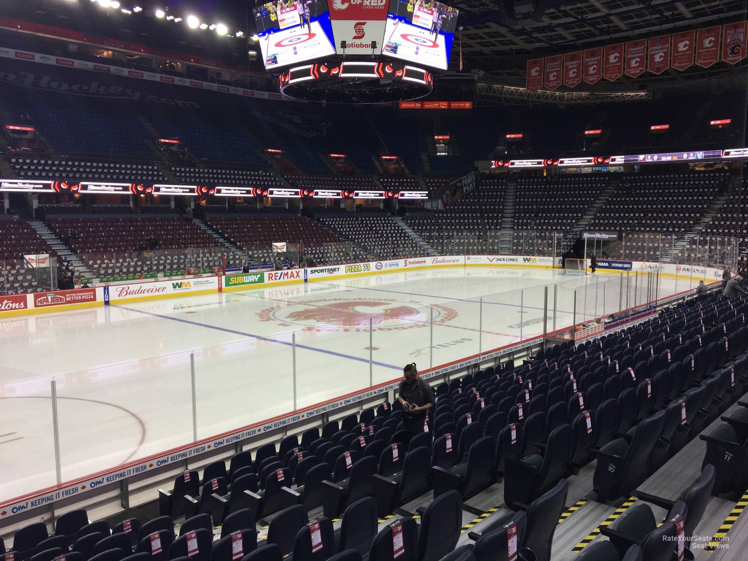 section 118, row 12 seat view  for hockey - scotiabank saddledome
