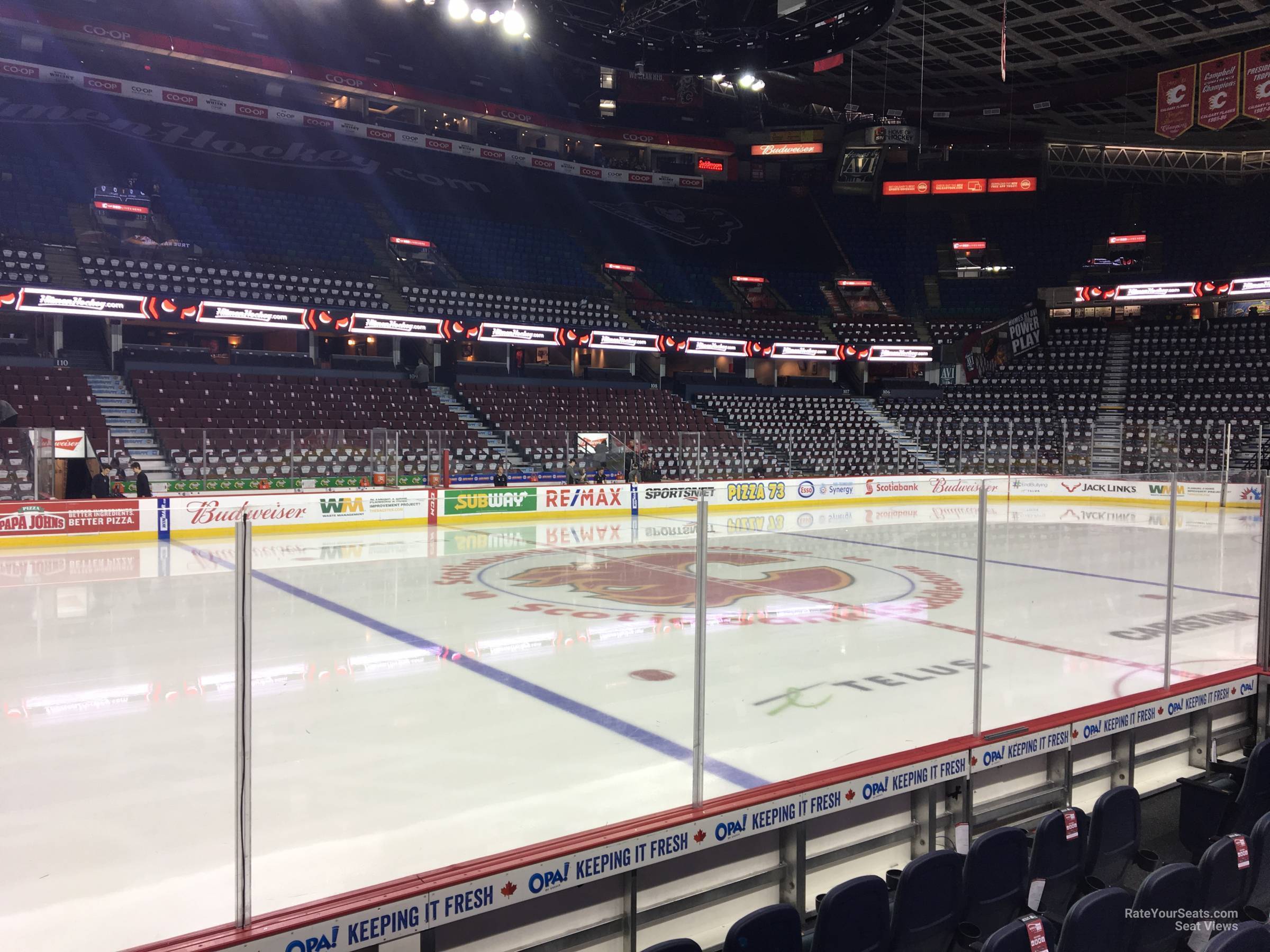 section 119, row 5 seat view  for hockey - scotiabank saddledome