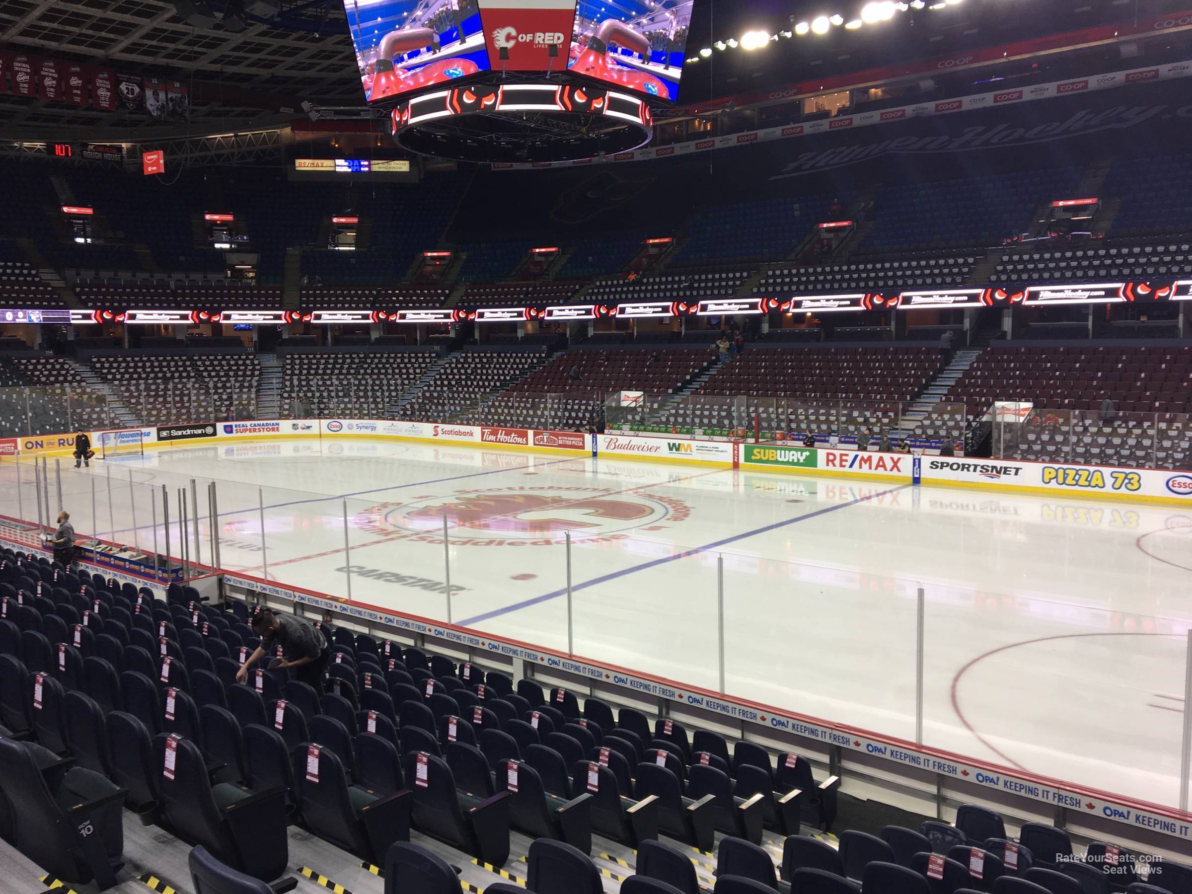 section 122, row 12 seat view  for hockey - scotiabank saddledome