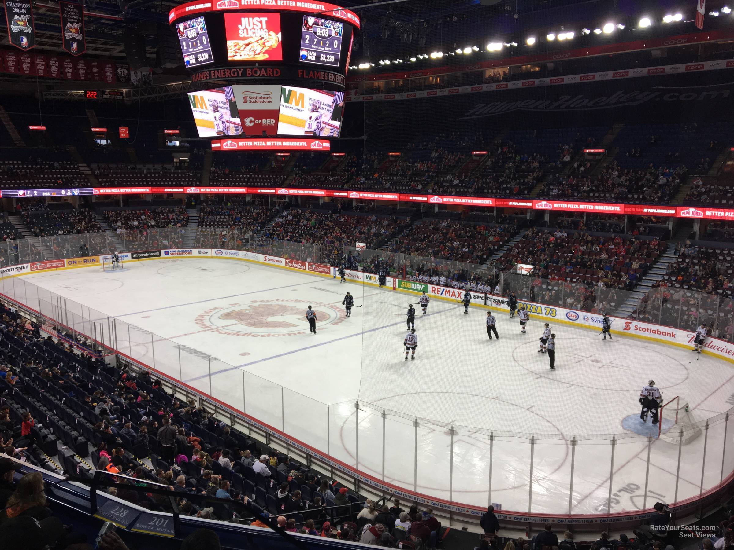 section 202, row 5 seat view  for hockey - scotiabank saddledome