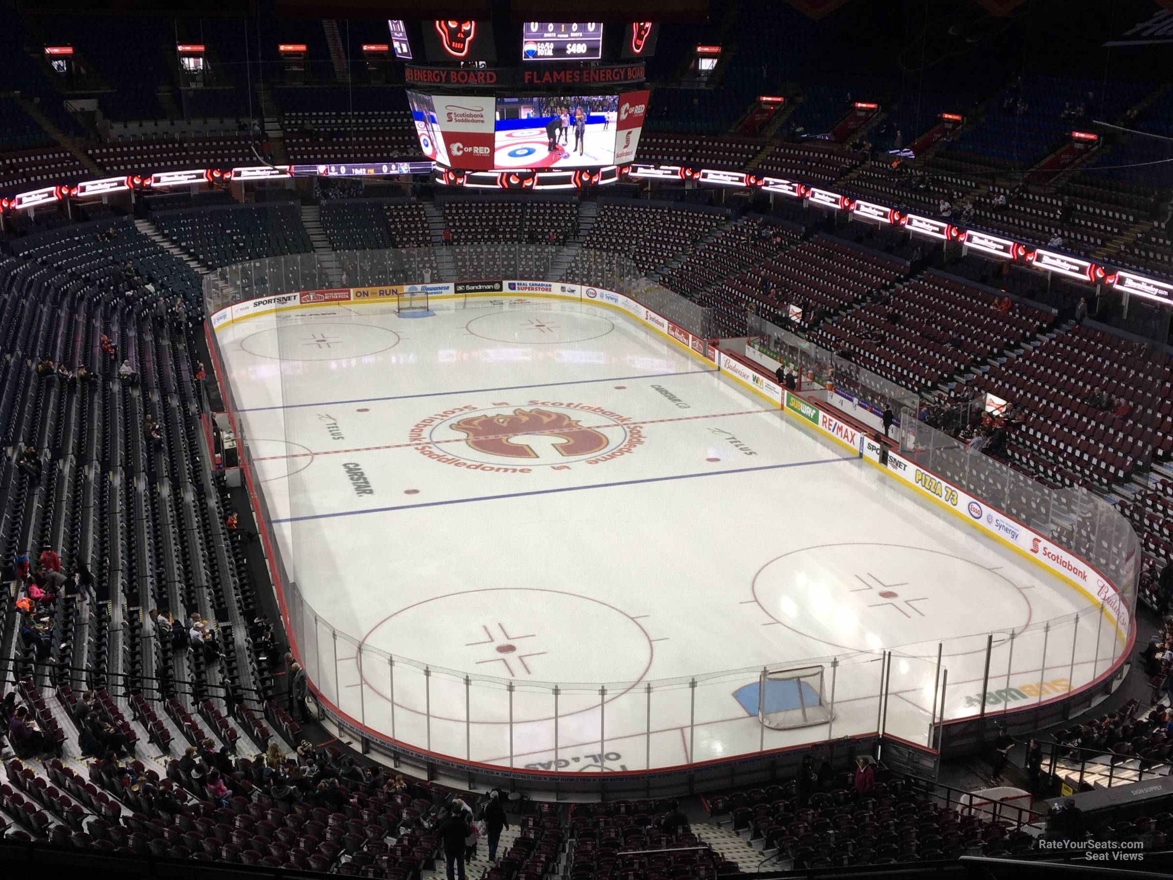 section 204, row 24 seat view  for hockey - scotiabank saddledome