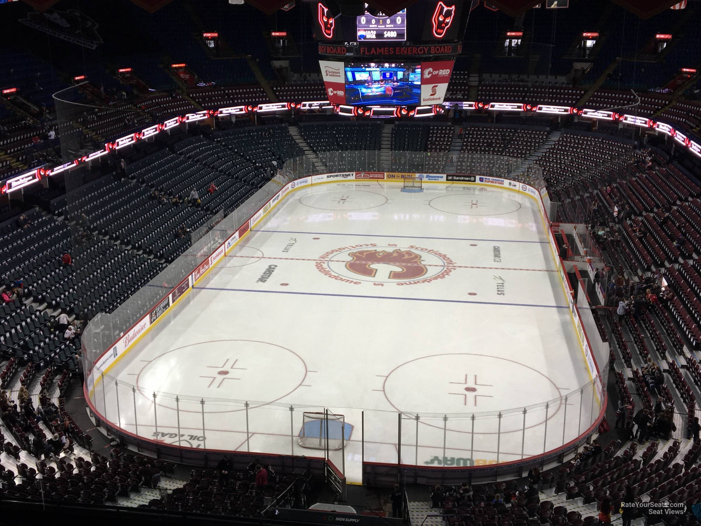 section 205, row 24 seat view  for hockey - scotiabank saddledome