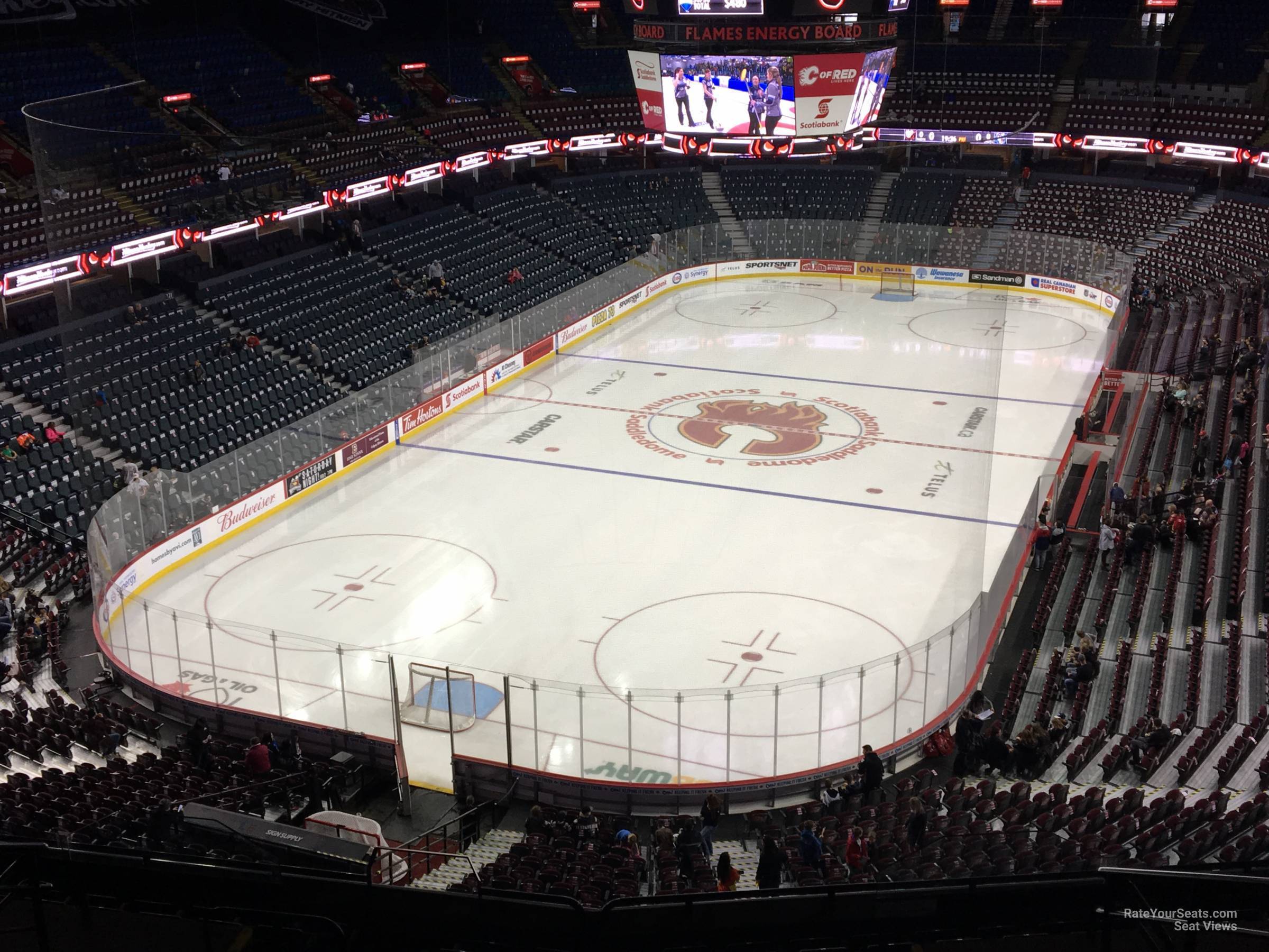 section 206, row 24 seat view  for hockey - scotiabank saddledome