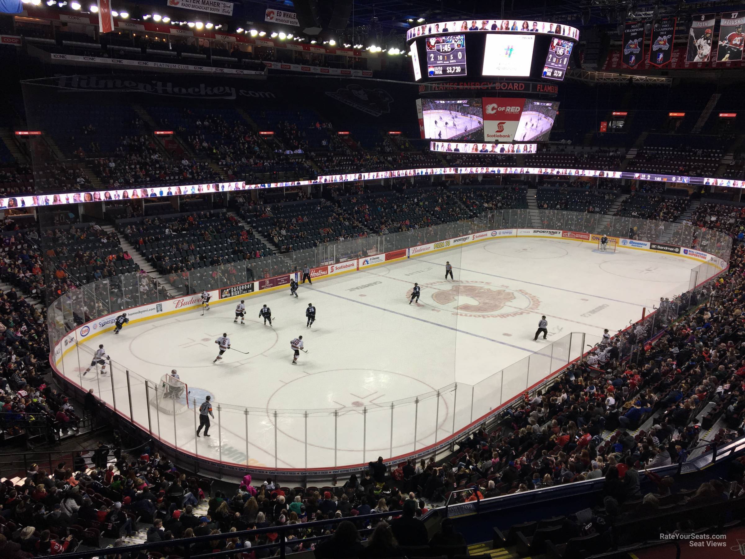 section 207, row 12 seat view  for hockey - scotiabank saddledome