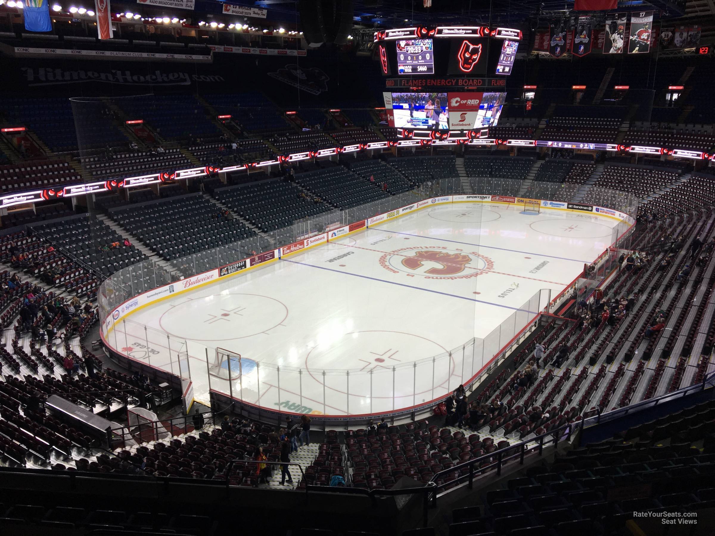 section 207, row 19 seat view for hockey - scotiabank saddledome