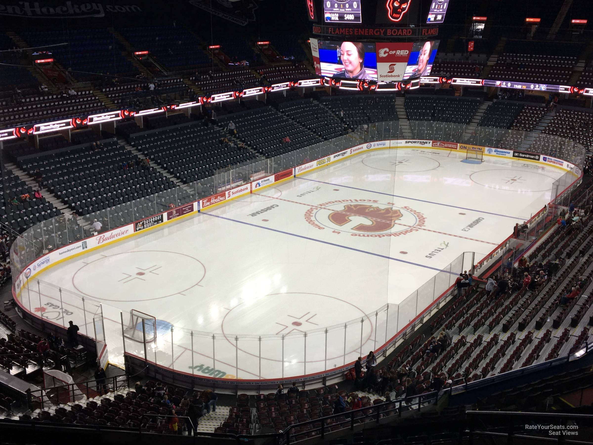 section 207, row 24 seat view for hockey - scotiabank saddledome