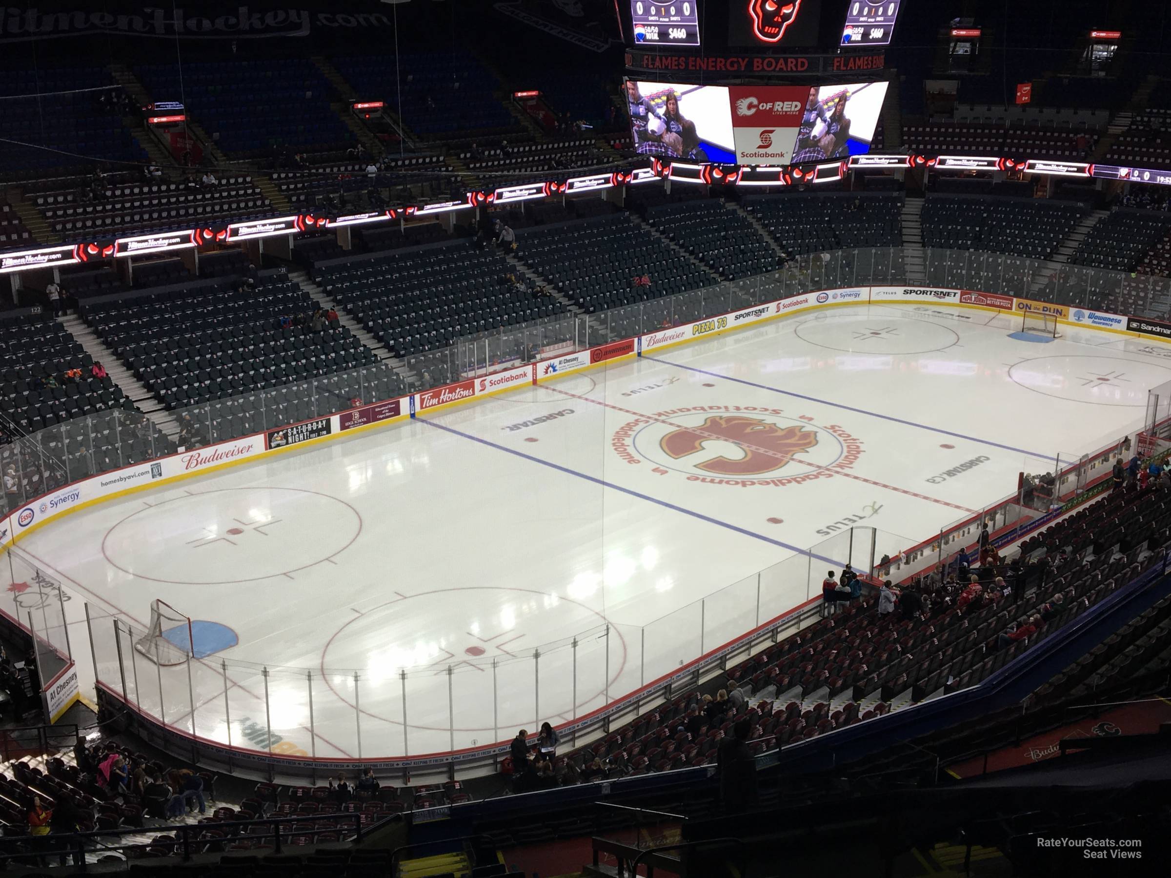 section 208, row 24 seat view  for hockey - scotiabank saddledome