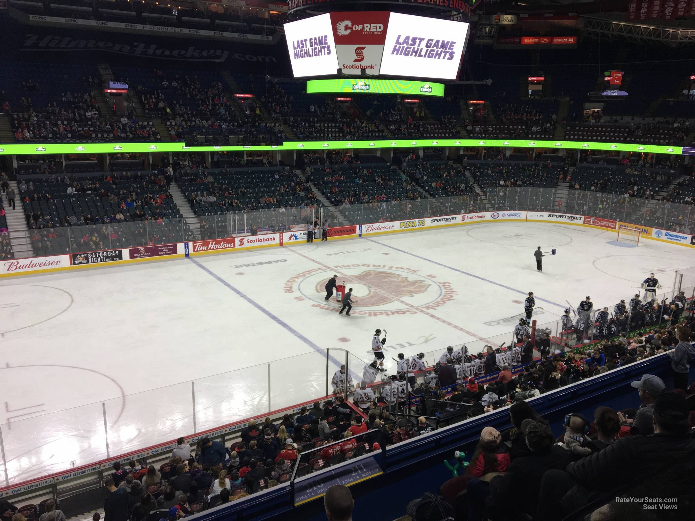 section 211, row 5 seat view  for hockey - scotiabank saddledome