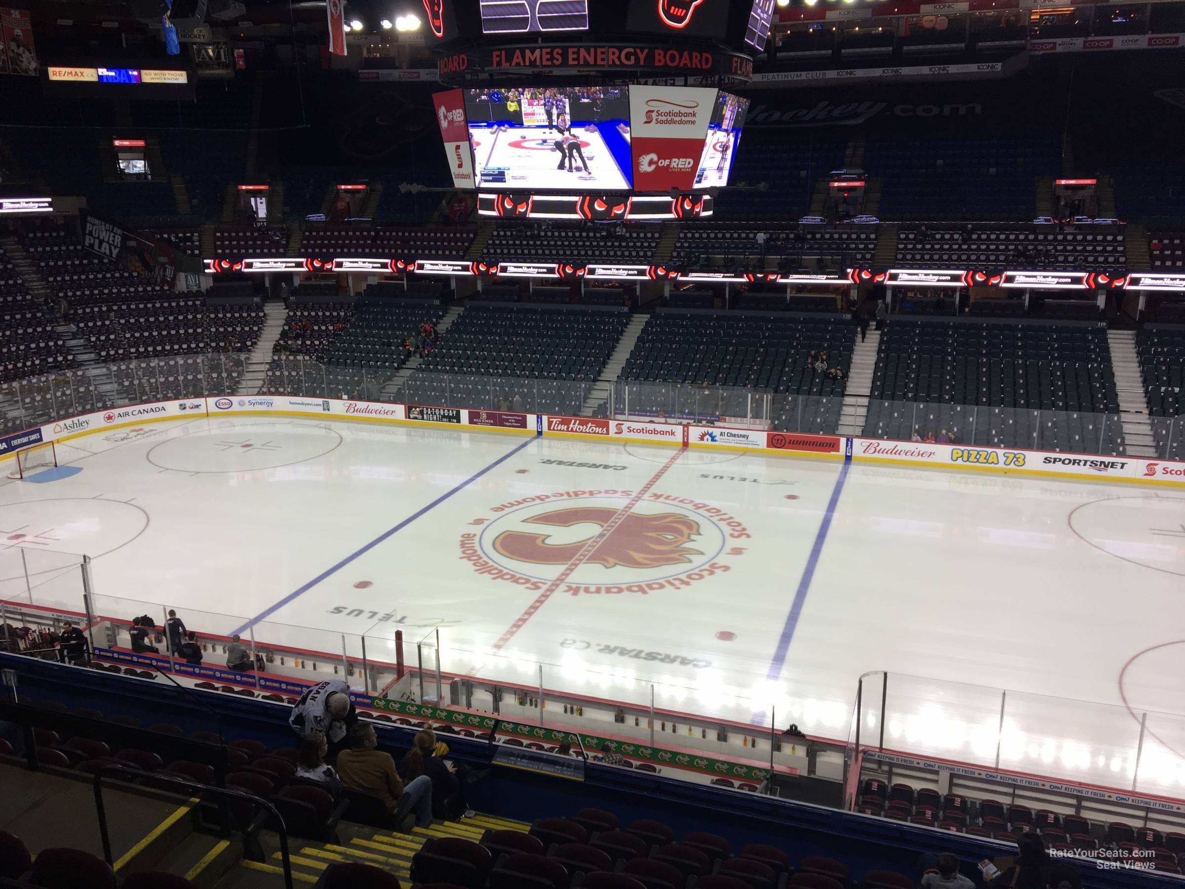 section 213, row 12 seat view  for hockey - scotiabank saddledome