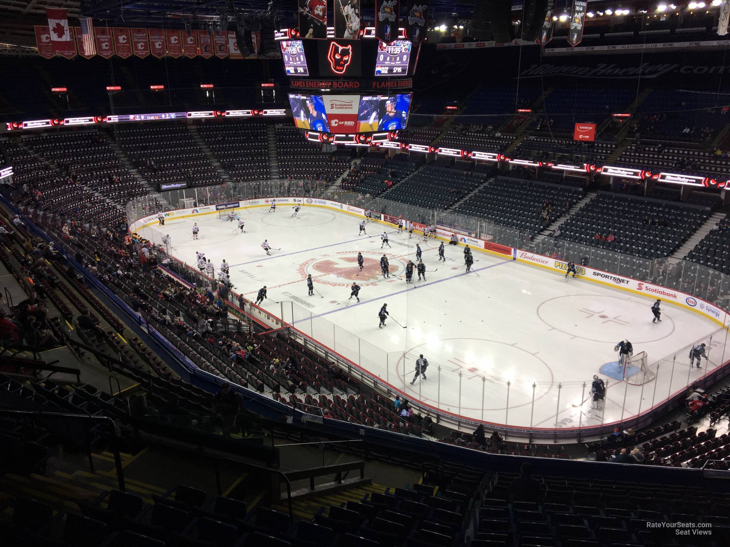 section 216, row 19 seat view  for hockey - scotiabank saddledome