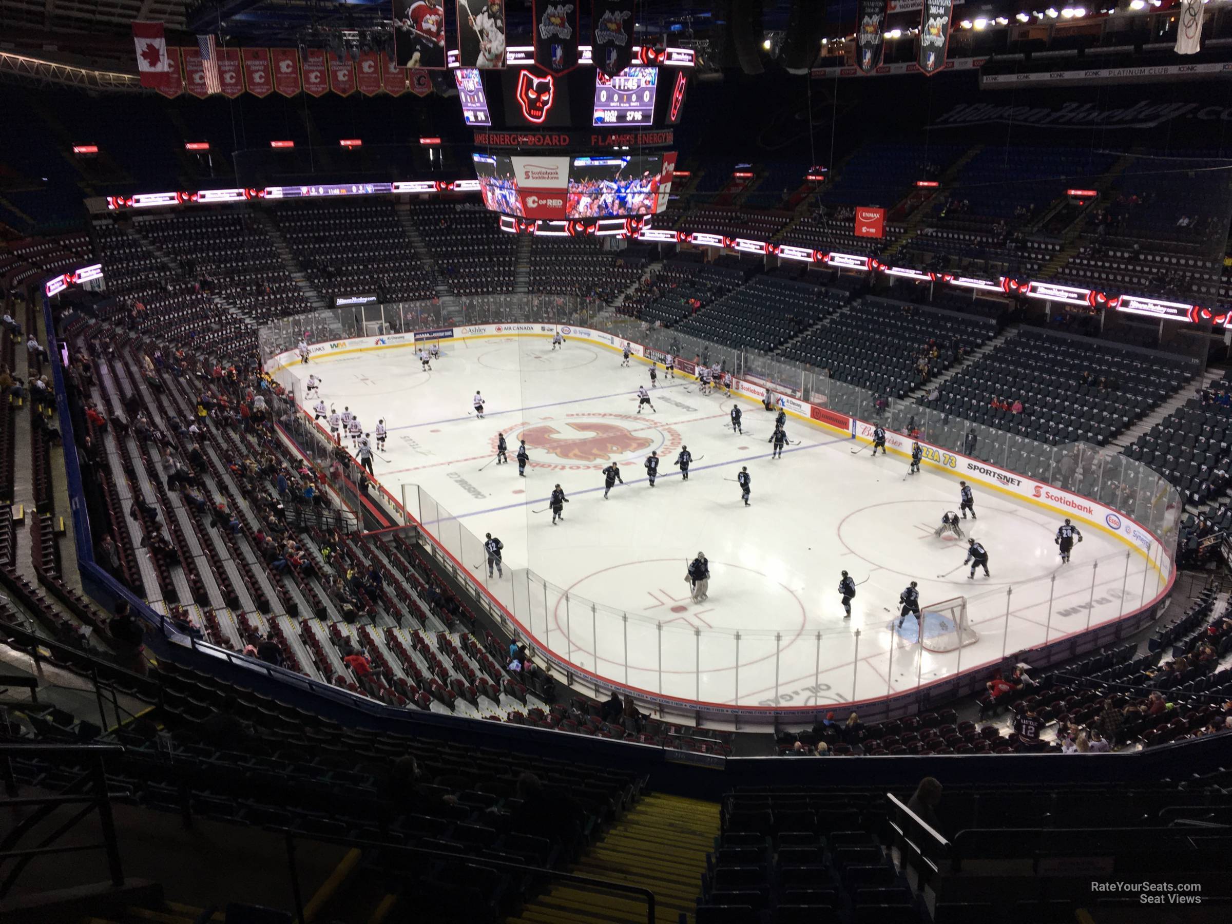 section 217, row 19 seat view  for hockey - scotiabank saddledome