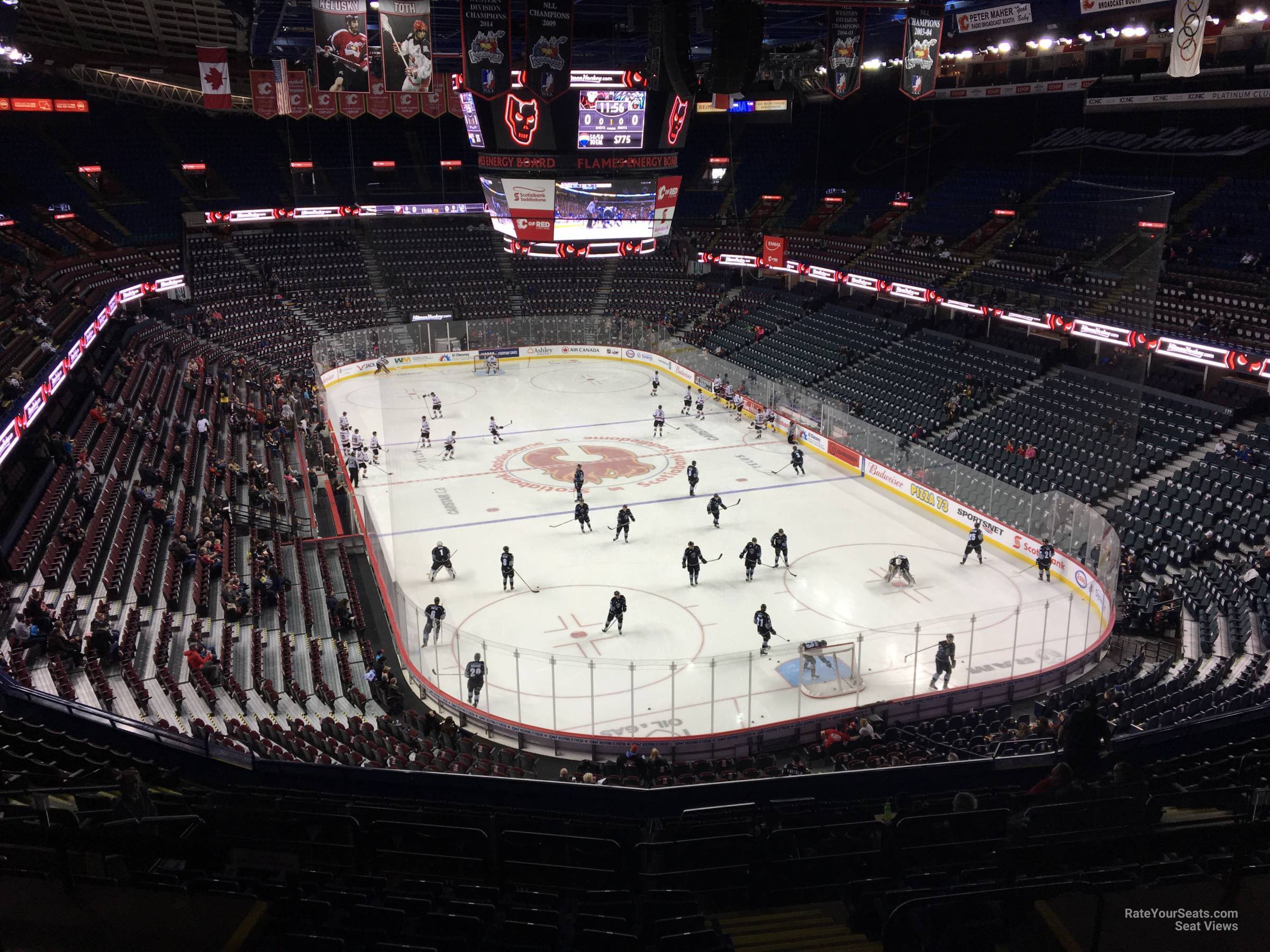 section 218, row 19 seat view for hockey - scotiabank saddledome
