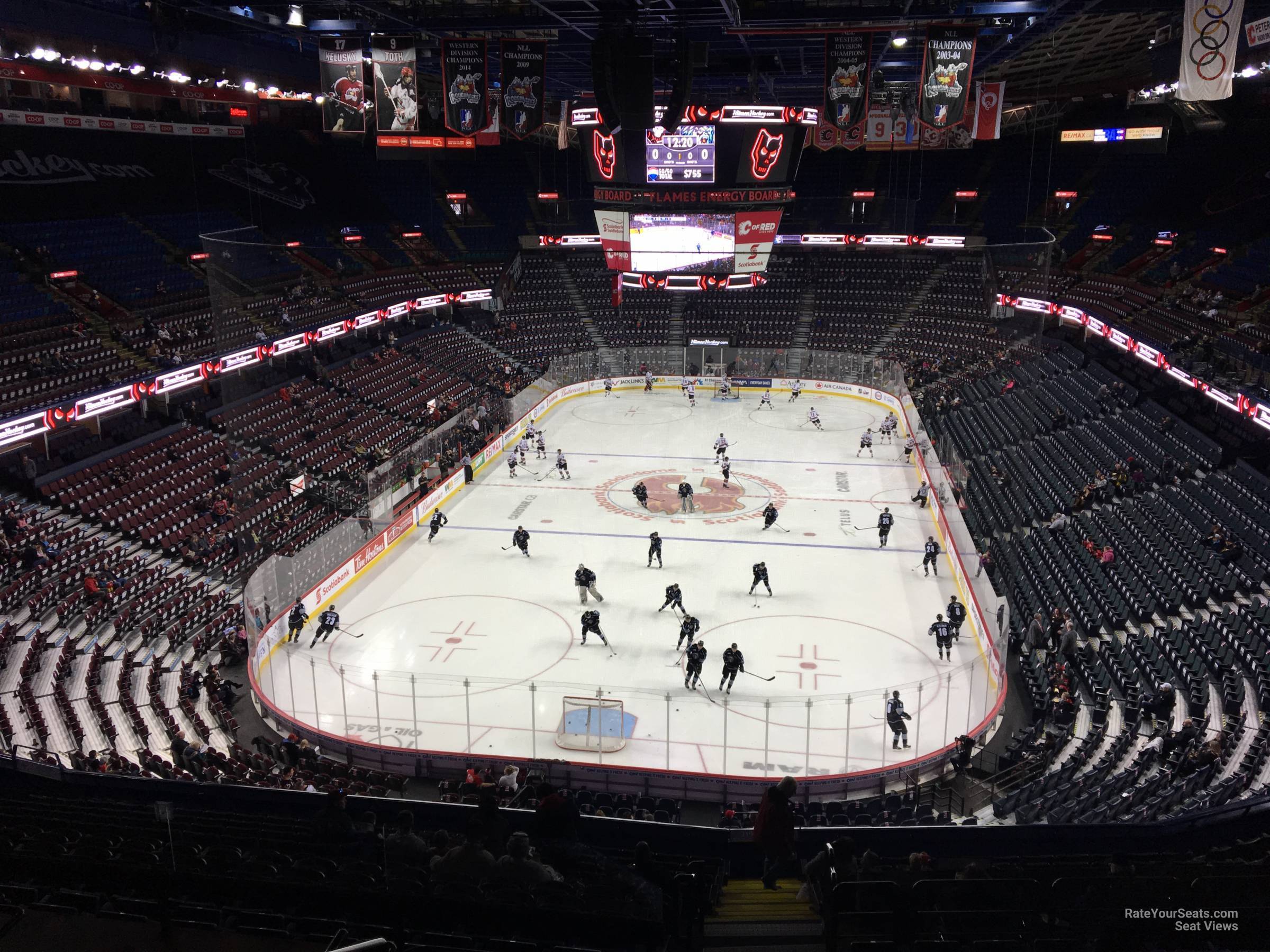 section 219, row 19 seat view  for hockey - scotiabank saddledome