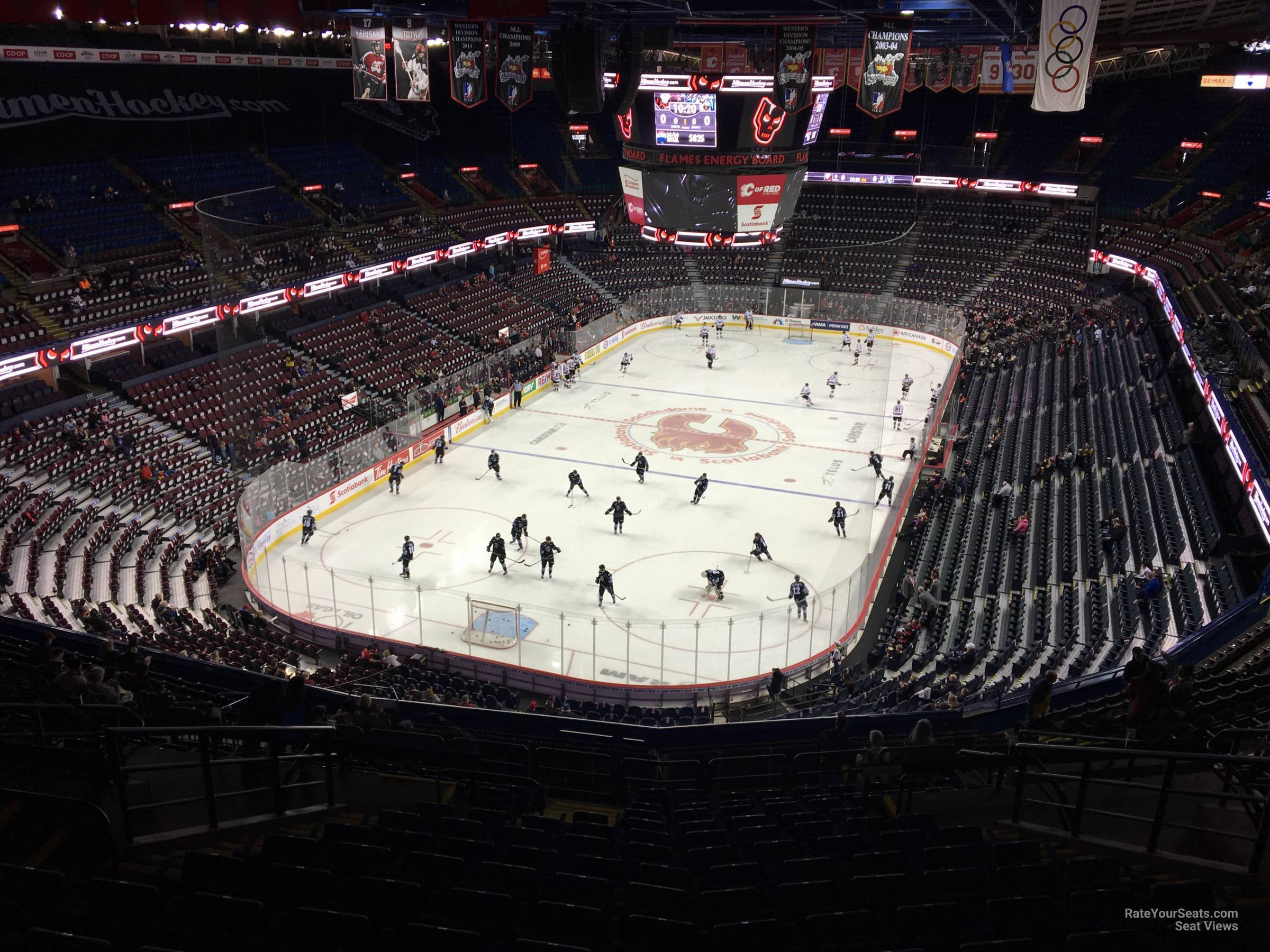 section 220, row 24 seat view  for hockey - scotiabank saddledome