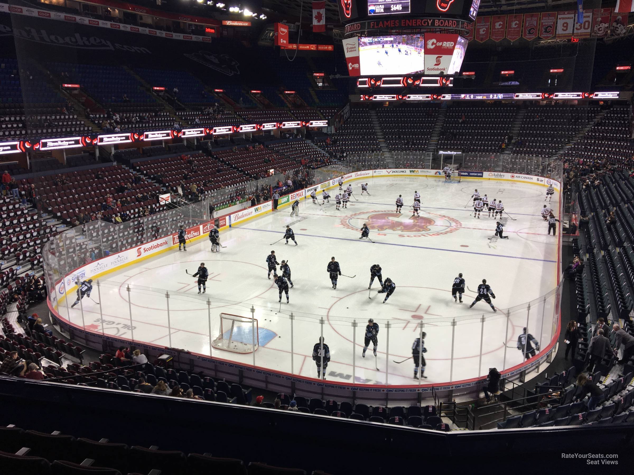 section 220, row 5 seat view  for hockey - scotiabank saddledome
