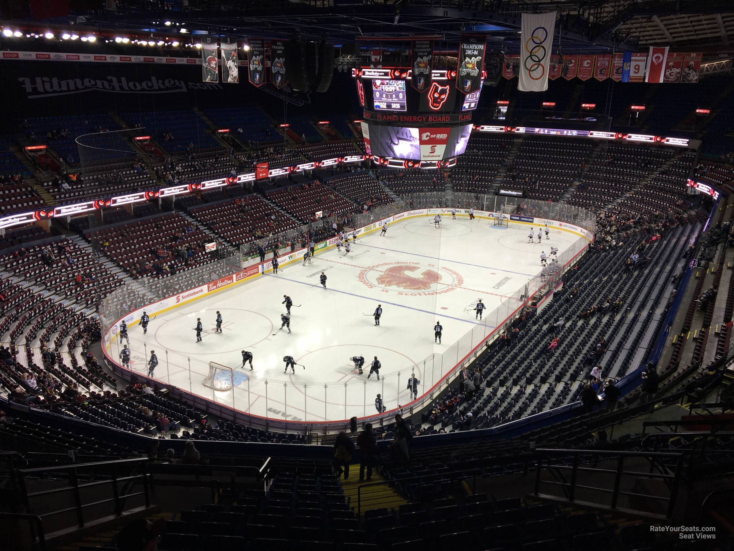 section 221, row 24 seat view  for hockey - scotiabank saddledome