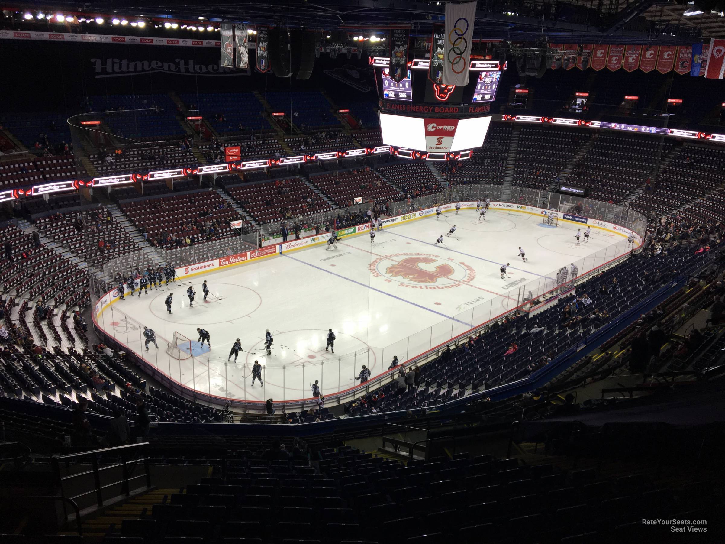section 222, row 24 seat view  for hockey - scotiabank saddledome