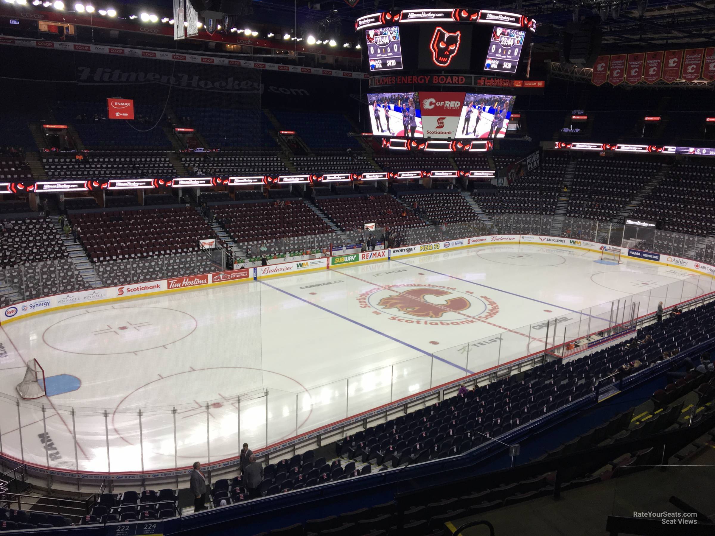 section 223, row 12 seat view  for hockey - scotiabank saddledome