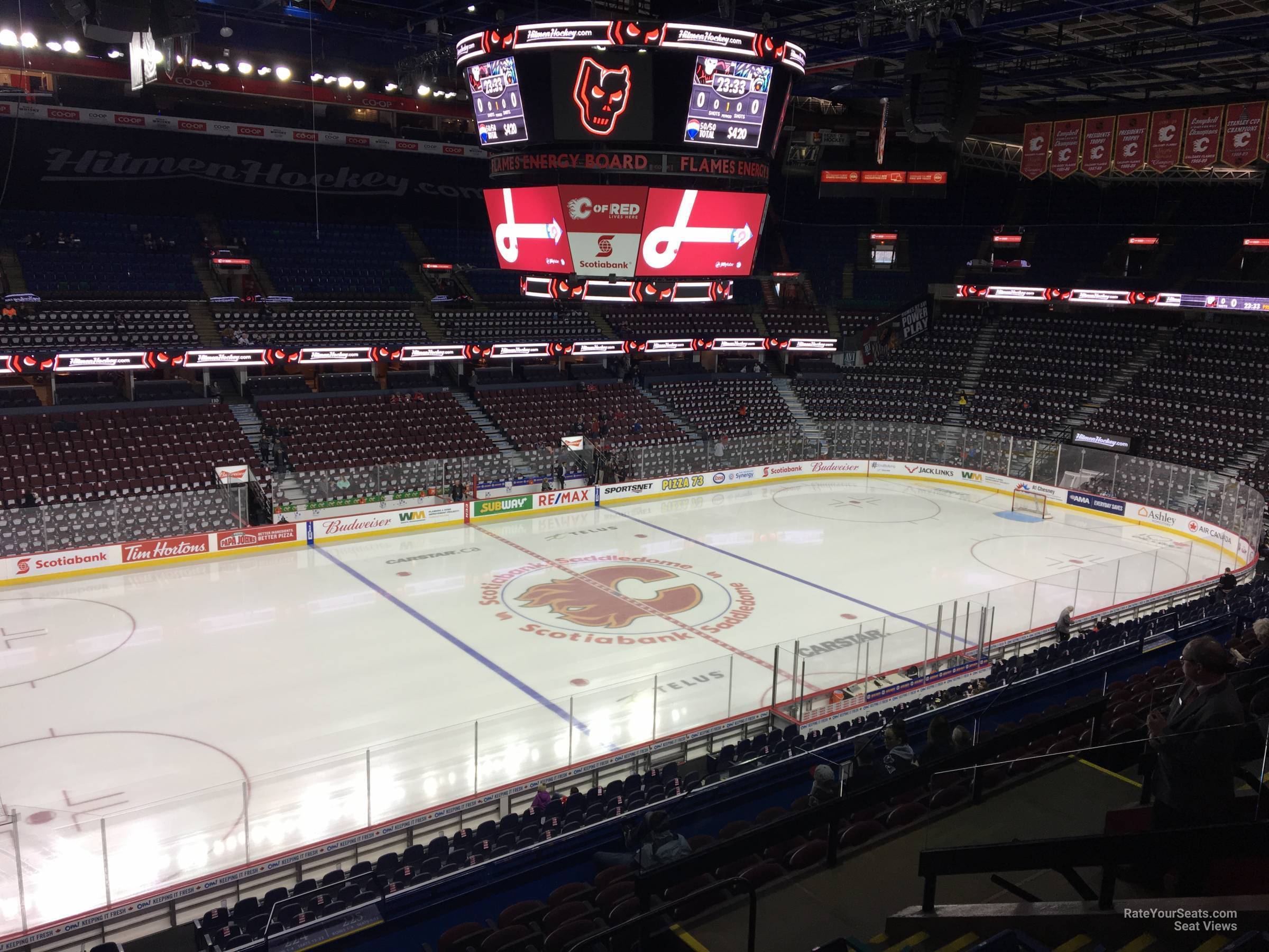section 224, row 12 seat view  for hockey - scotiabank saddledome