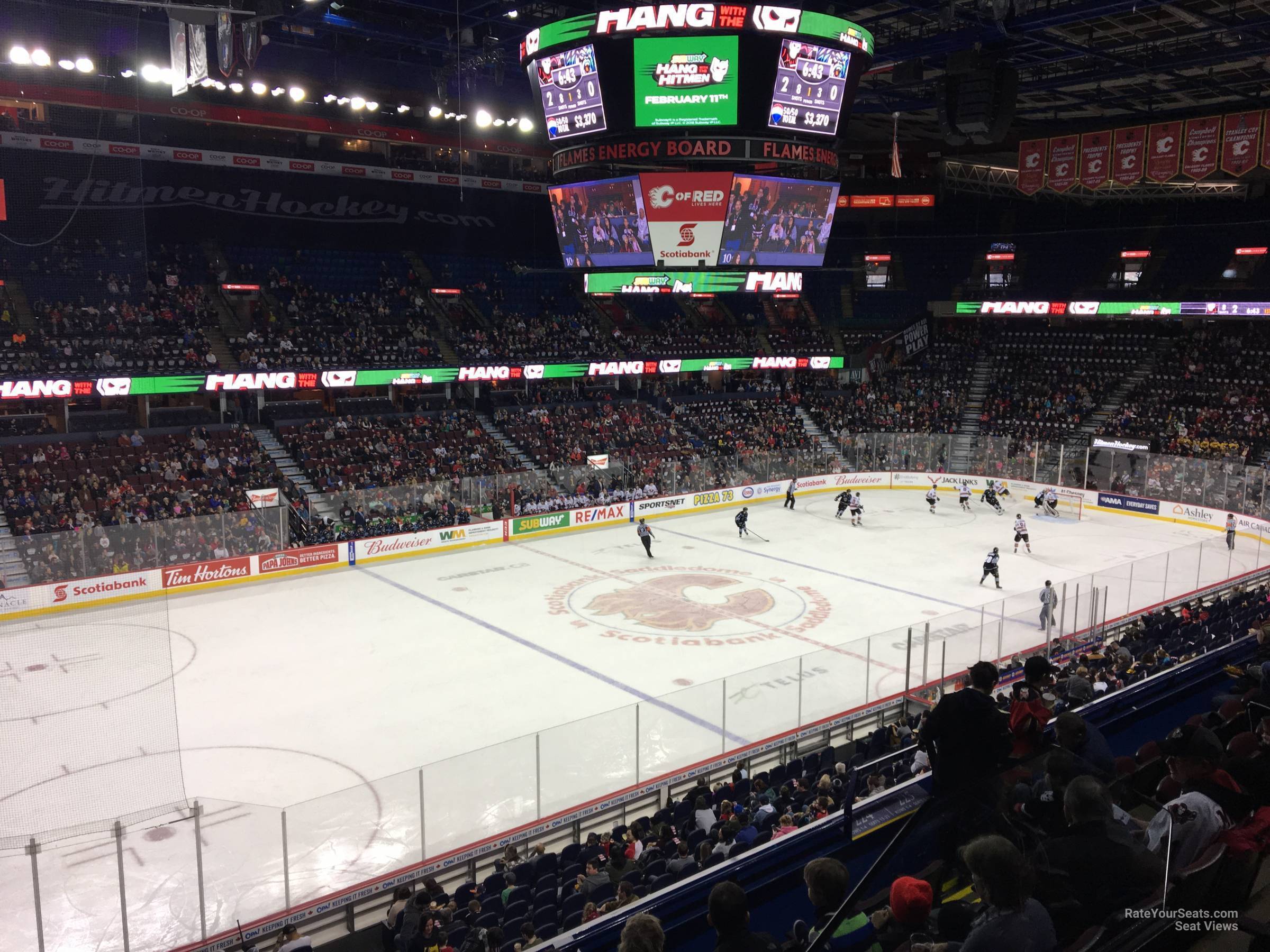 section 224, row 5 seat view  for hockey - scotiabank saddledome