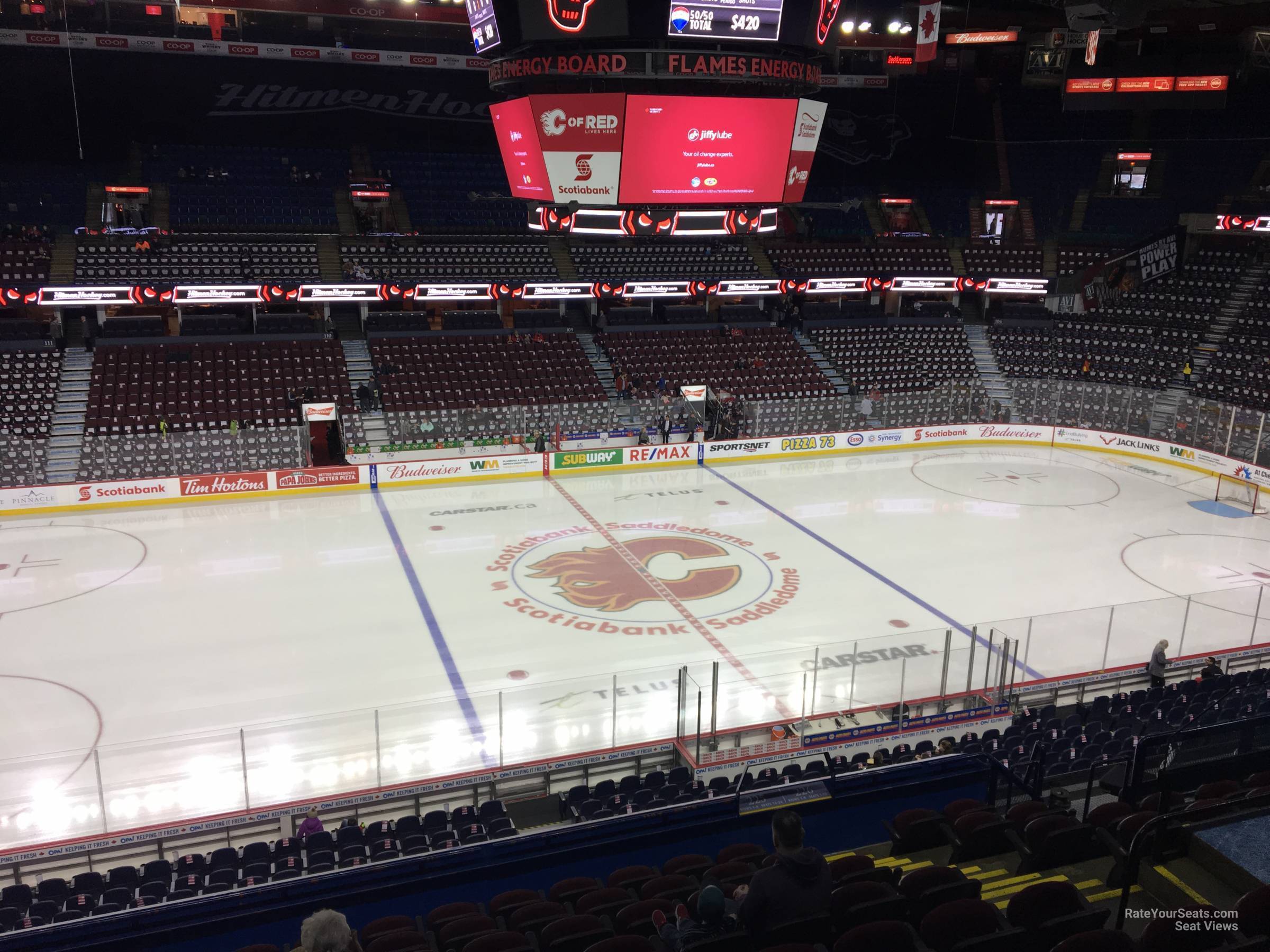 section 225, row 12 seat view  for hockey - scotiabank saddledome