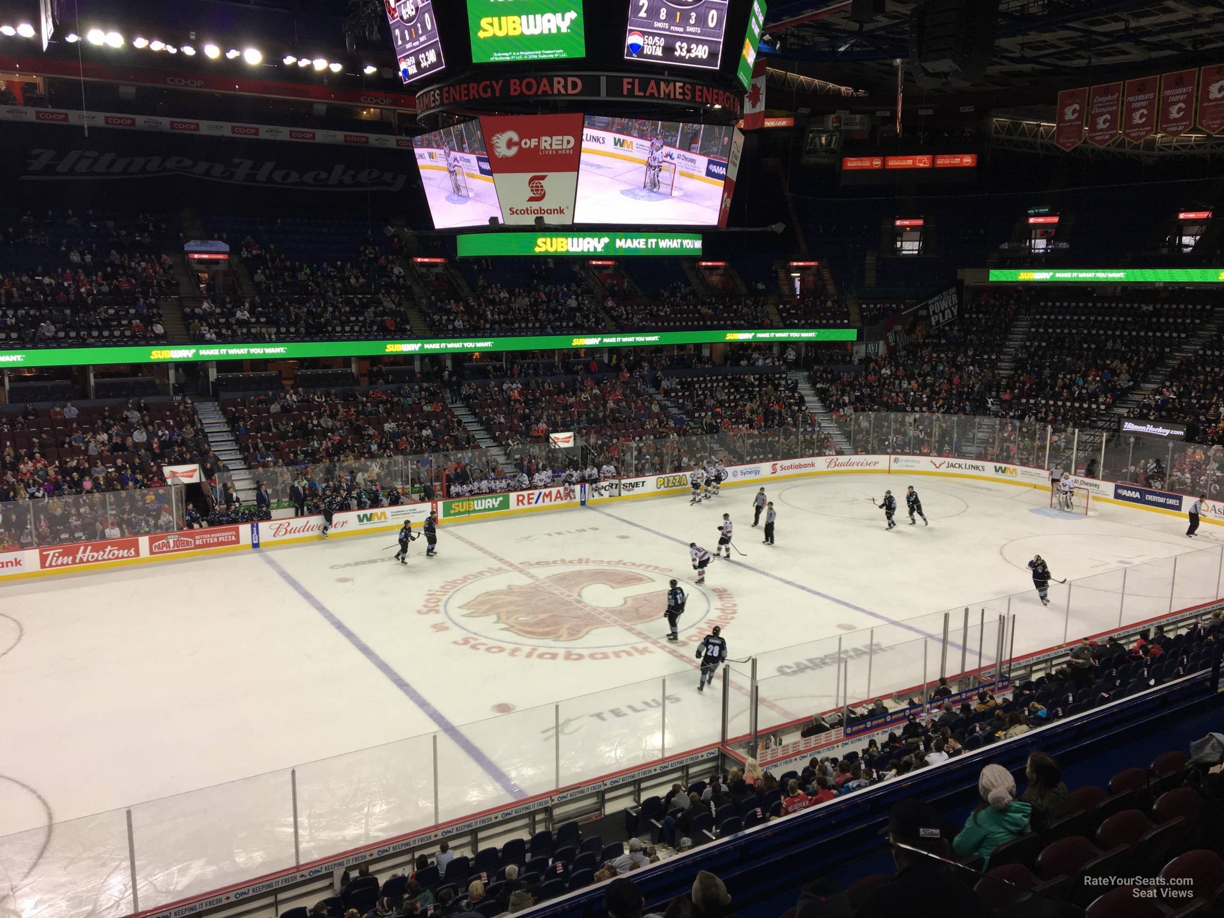 section 225, row 5 seat view  for hockey - scotiabank saddledome