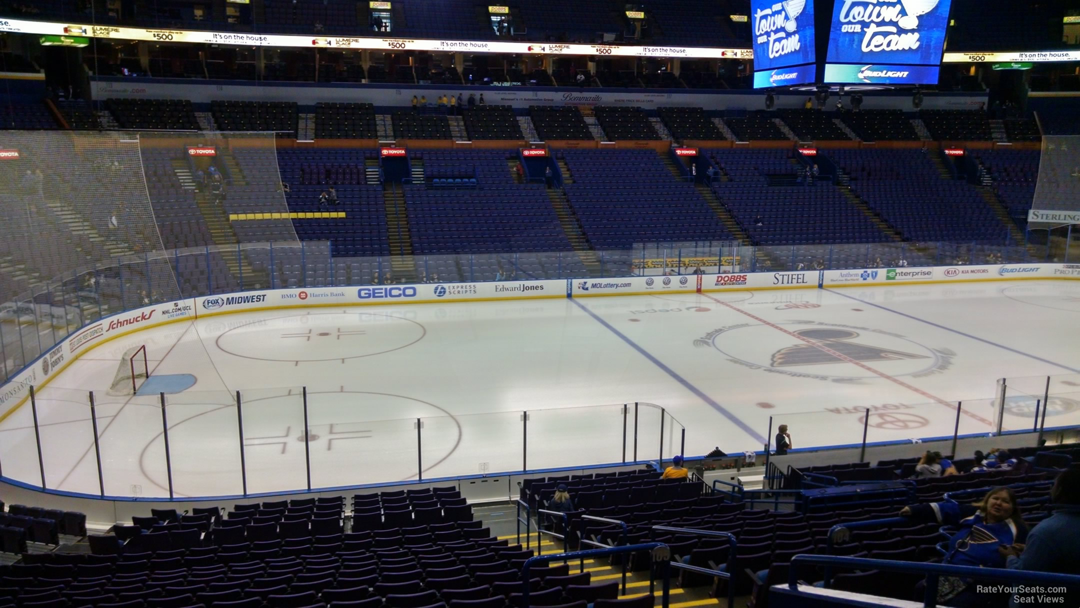 Scottrade Center Hockey Section 105C Row BB on 9 30 2014k