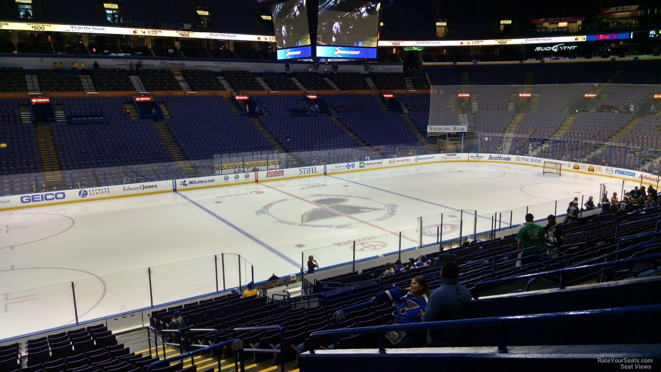 club 105, row bb seat view  for hockey - enterprise center