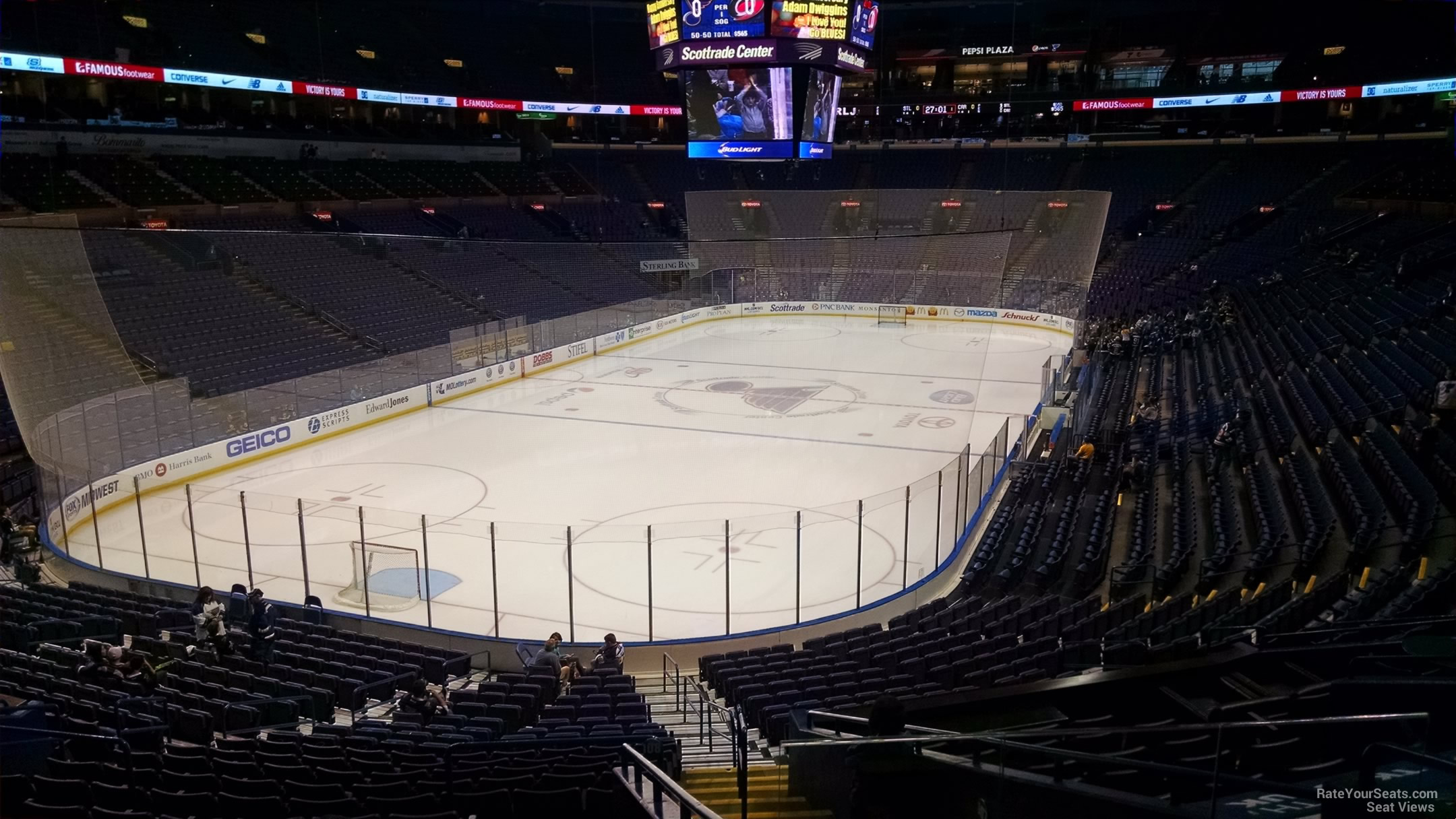 section 108, row dd seat view  for hockey - enterprise center