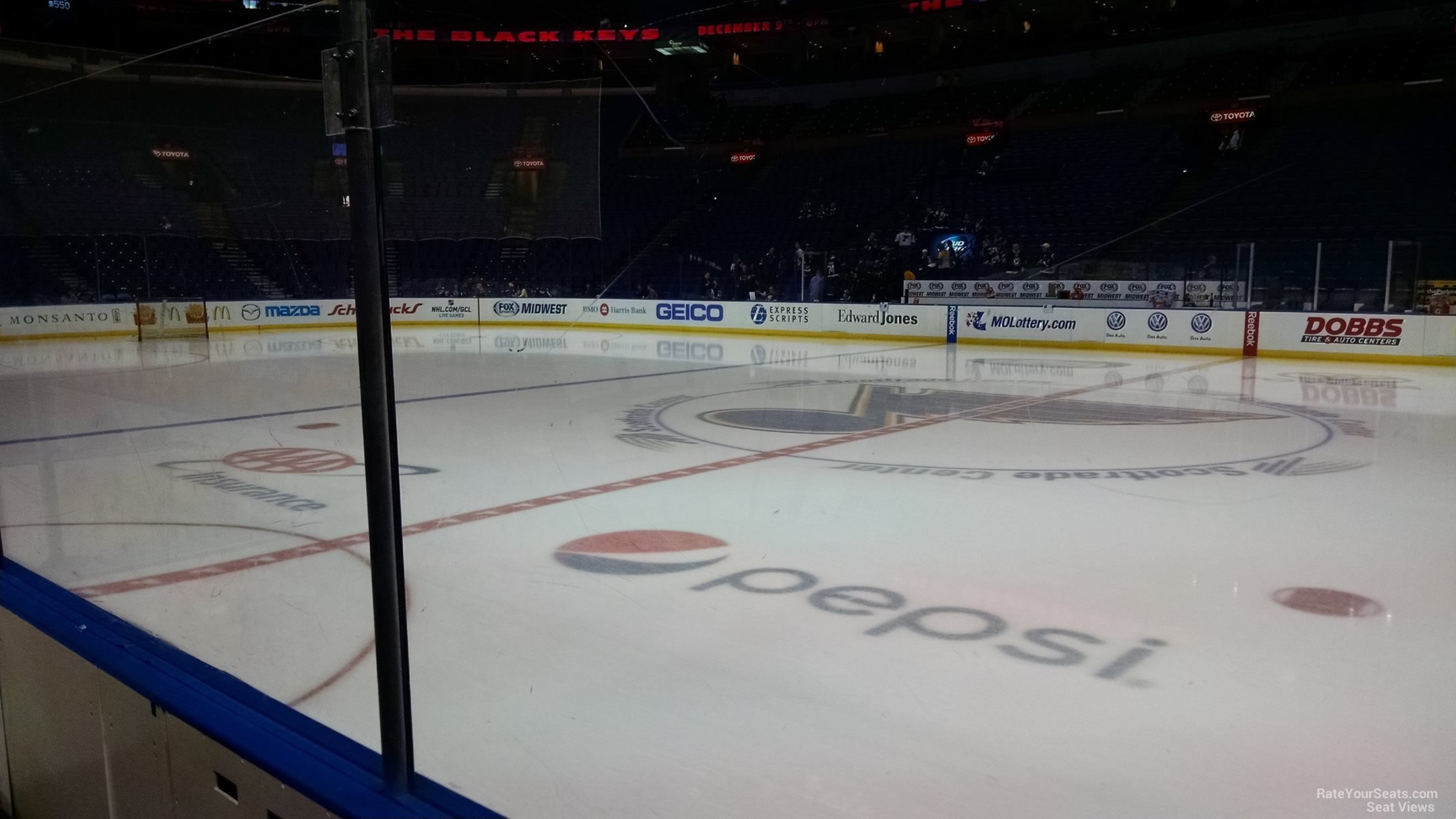 section 115, row b seat view  for hockey - enterprise center
