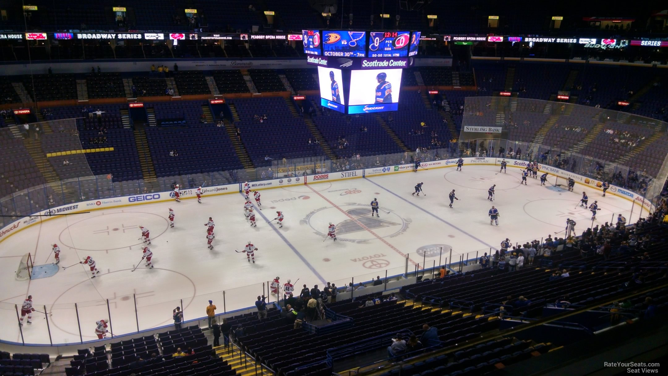 section 305, row a seat view  for hockey - enterprise center