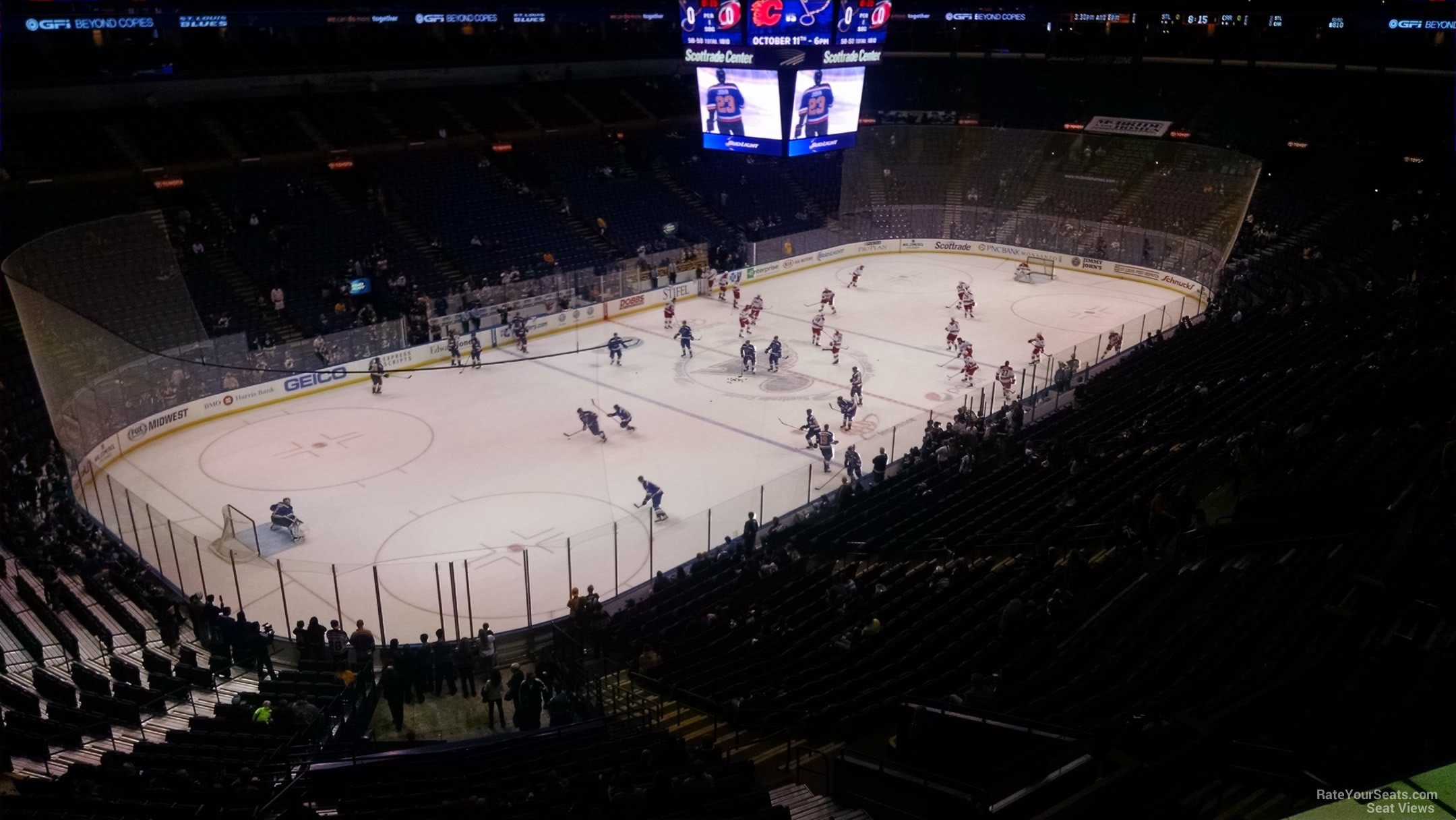 section 324, row a seat view  for hockey - enterprise center