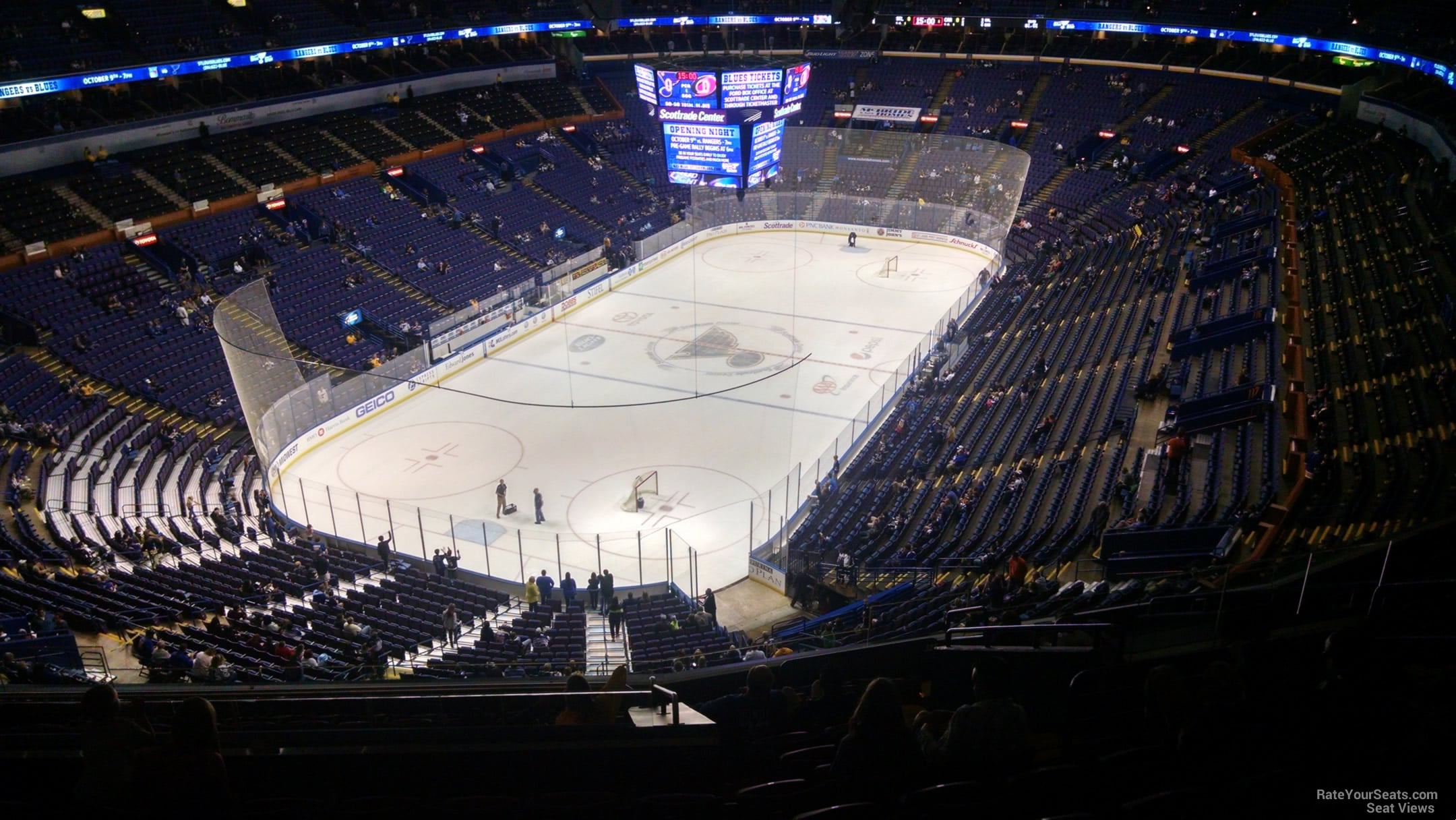 section 326, row q seat view  for hockey - enterprise center