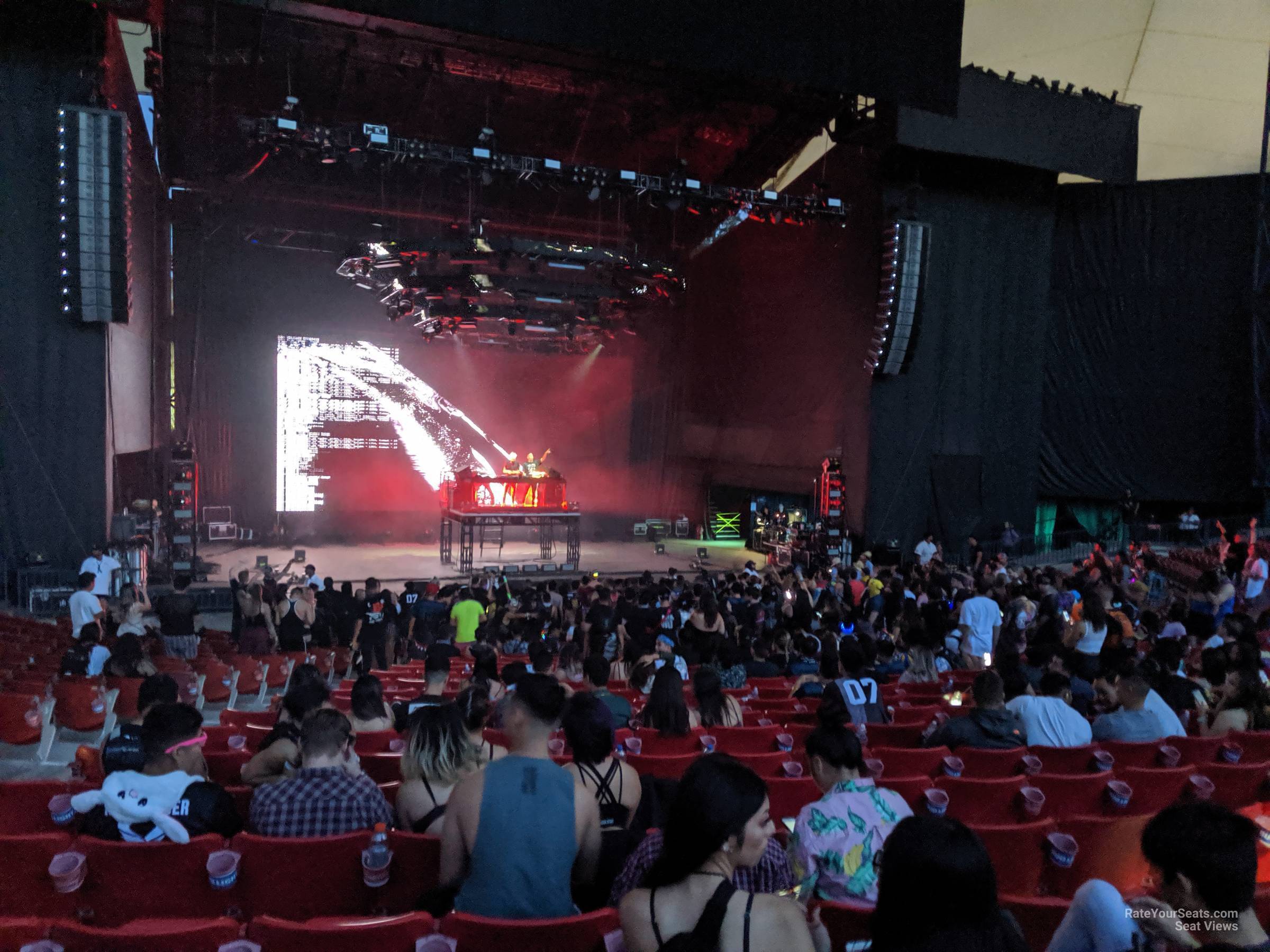 section 102, row s seat view  - shoreline amphitheatre