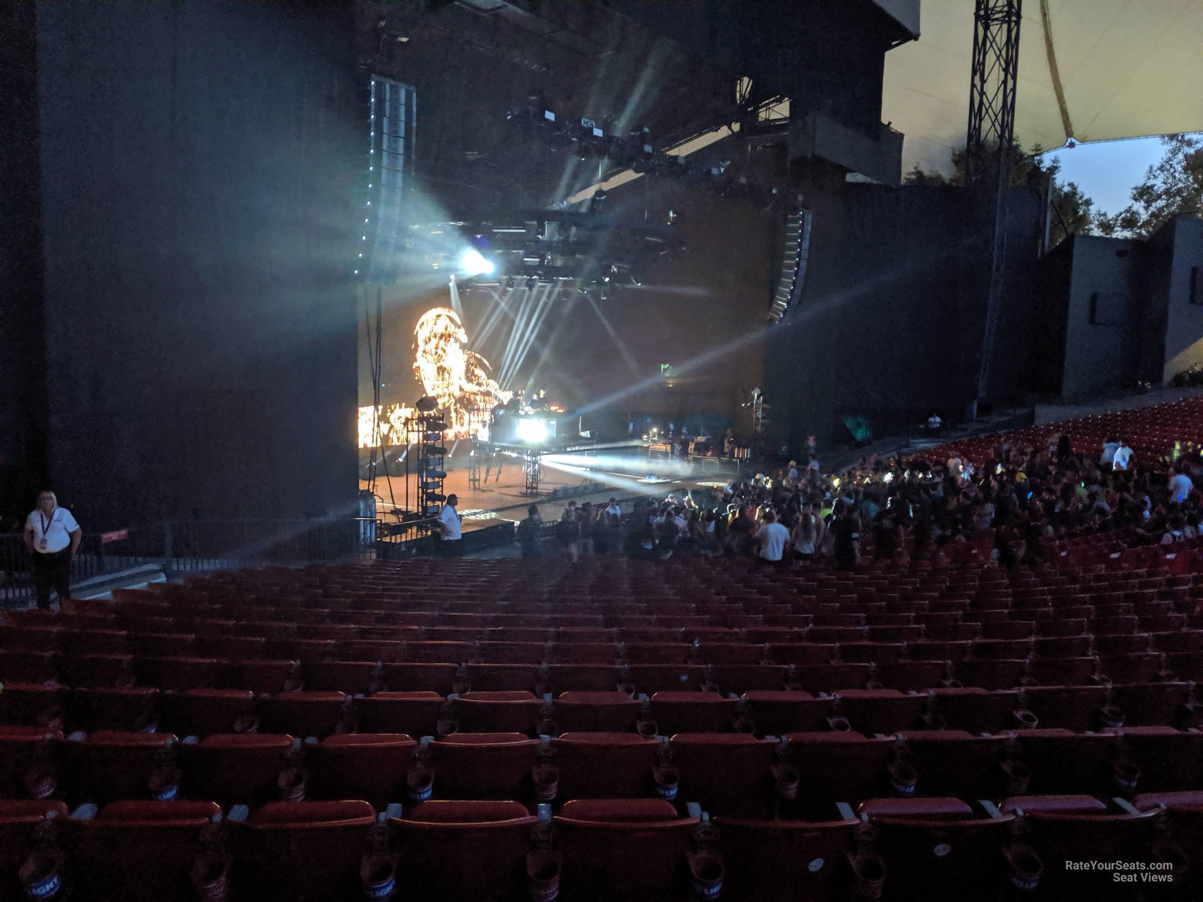 section 103, row y seat view  - shoreline amphitheatre-ca