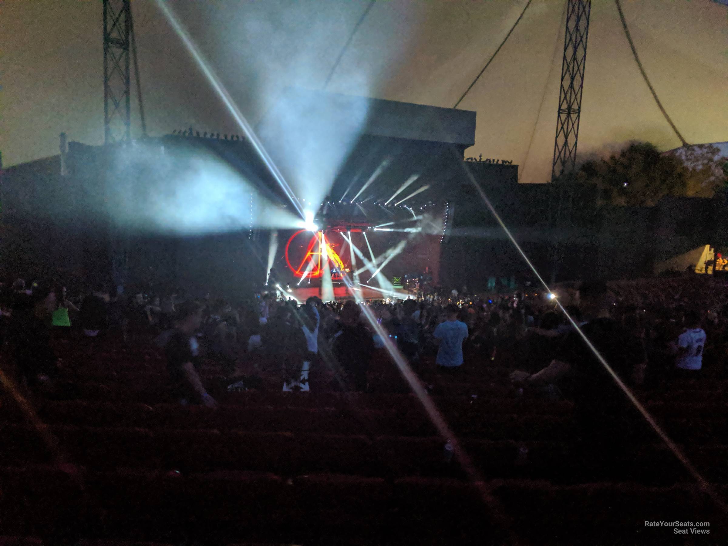 section 203, row s seat view  - shoreline amphitheatre-ca